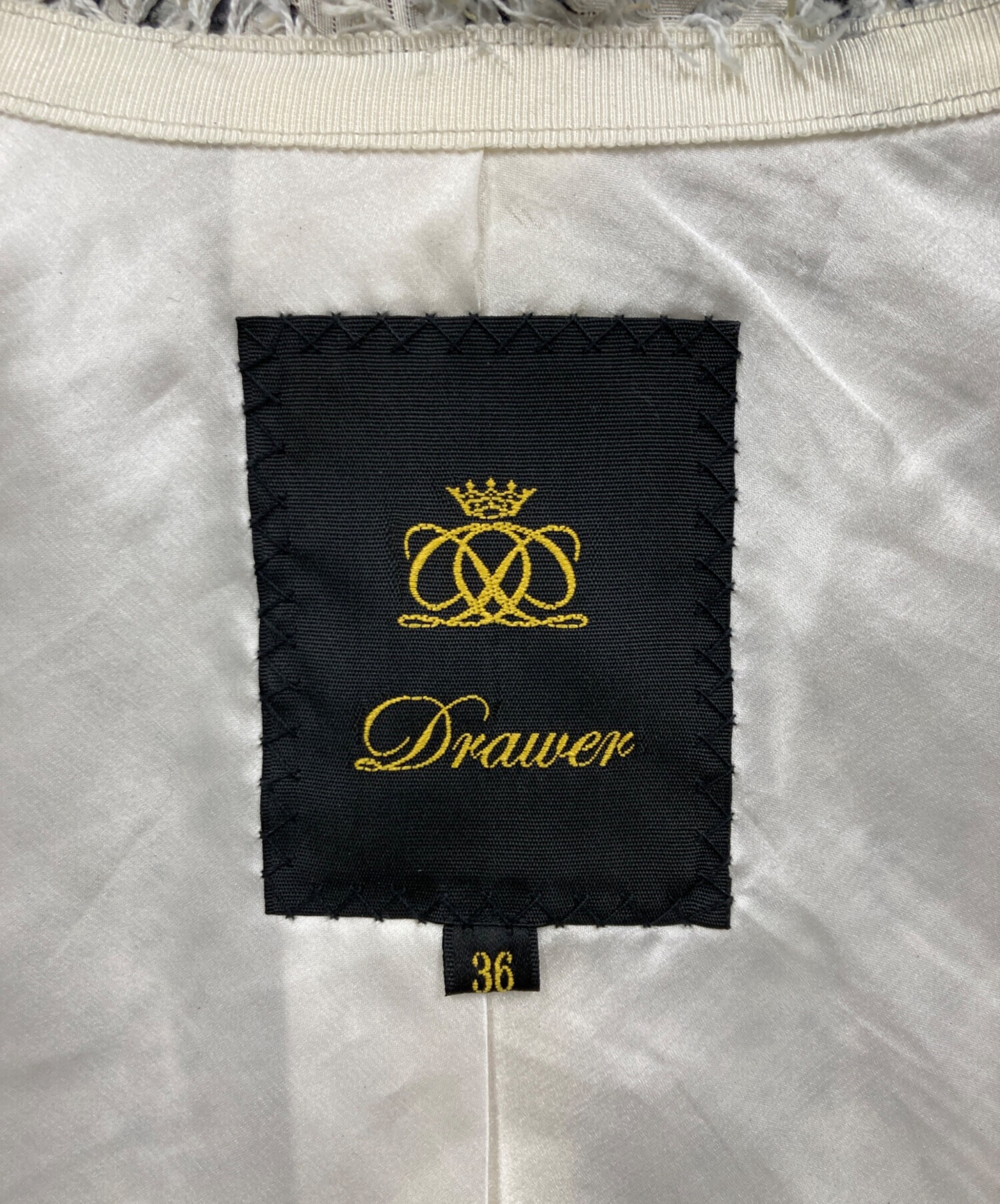 中古・古着通販】DRAWER (ドゥロワー) ジャケット ホワイト サイズ:36