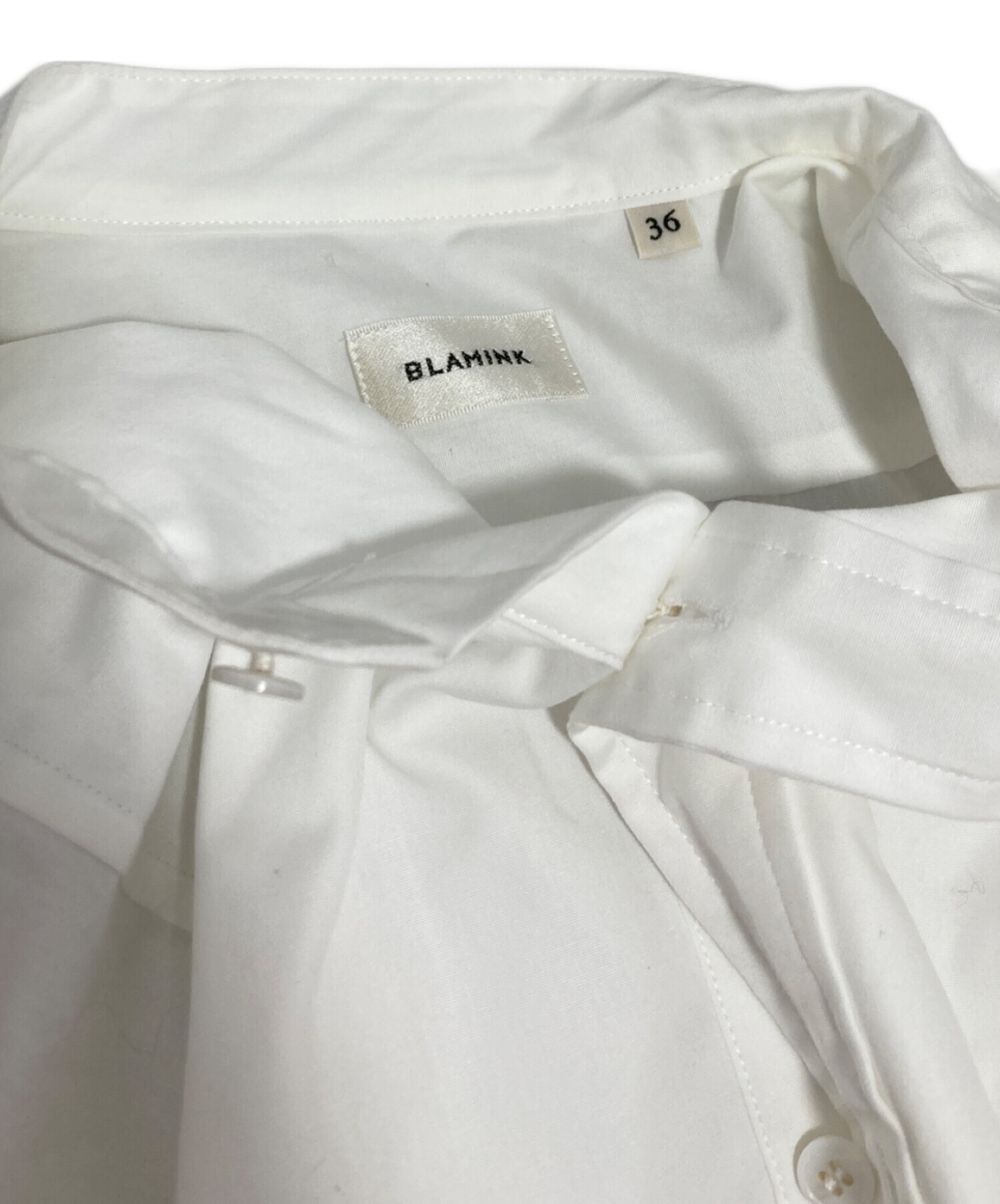 中古・古着通販】BLAMINK (ブラミンク) コットン バンドカラーシャツ