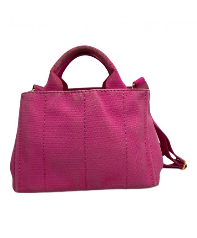 中古・古着通販】PRADA (プラダ) カナパ2wayミニトートバッグ ピンク