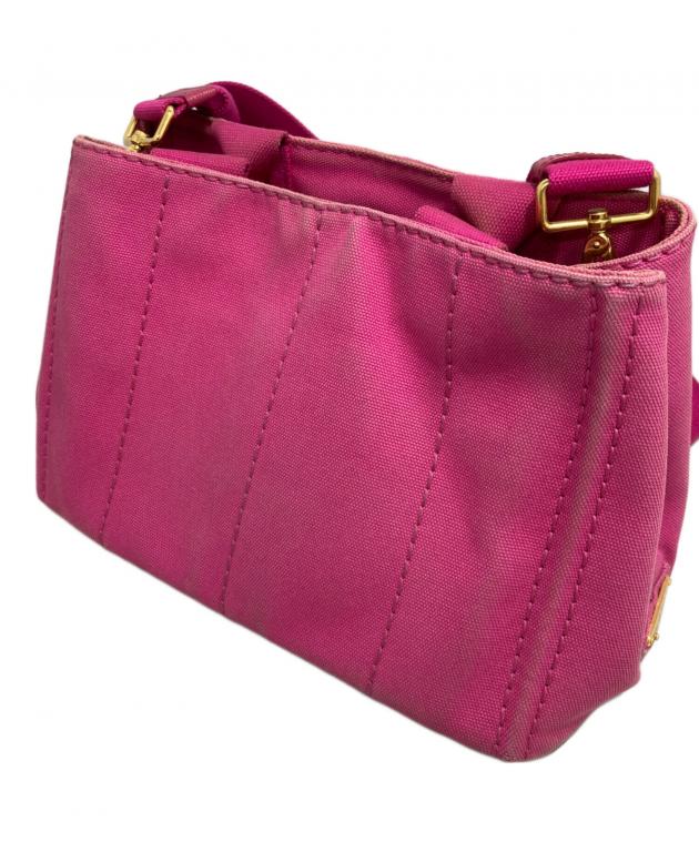 中古・古着通販】PRADA (プラダ) カナパ2wayミニトートバッグ ピンク