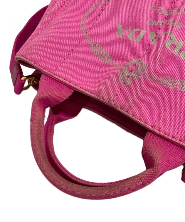 中古・古着通販】PRADA (プラダ) カナパ2wayミニトートバッグ ピンク