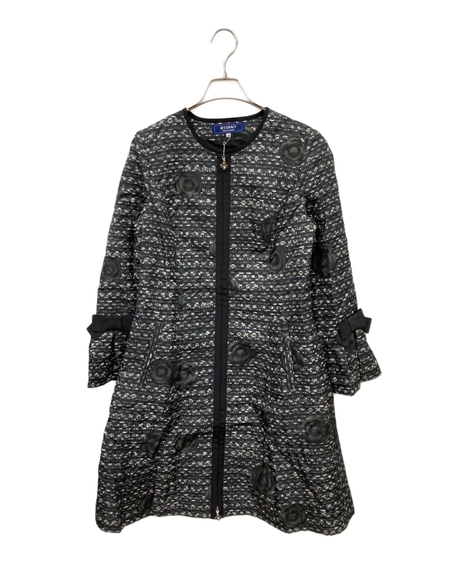 M'S GRACYエムズグレイシー　カメリアキルト付き薄手のコート42 中古・古着通販】M'S GRACY (エムズグレイシー) カメリア柄 中綿