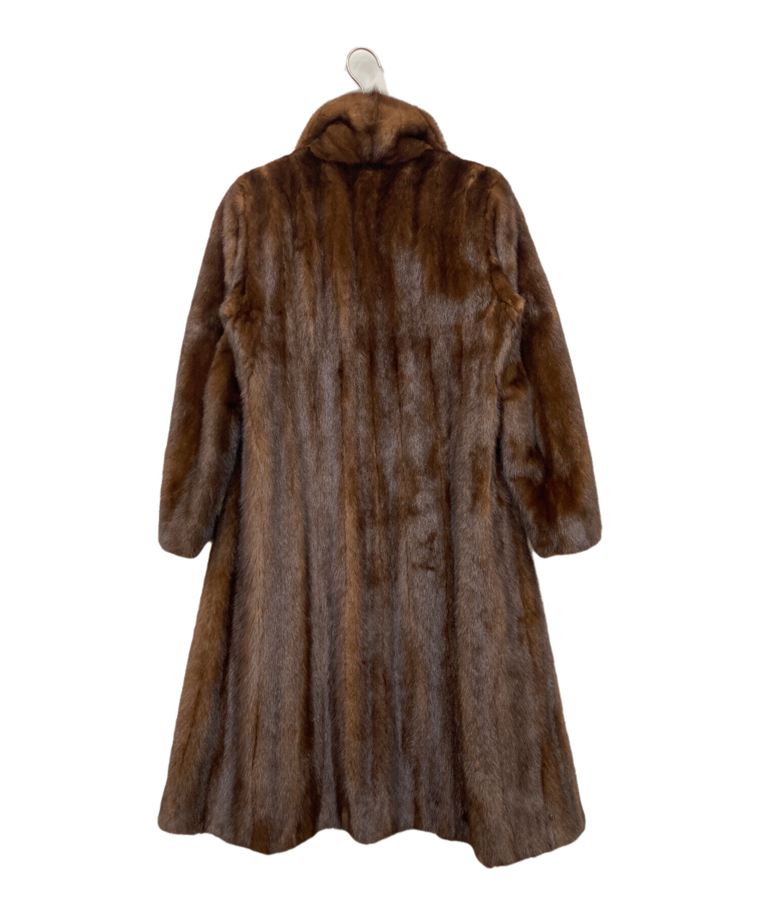 サガ　ミンク　ブラウン毛皮ロングコート　美品 中古・古着通販】SAGA MINK (サガミンク) 毛皮ロングコート ブラウン