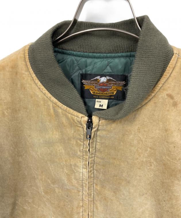 Harley-Davidson ベルベット ベロア スカジャン グリーンM Harley