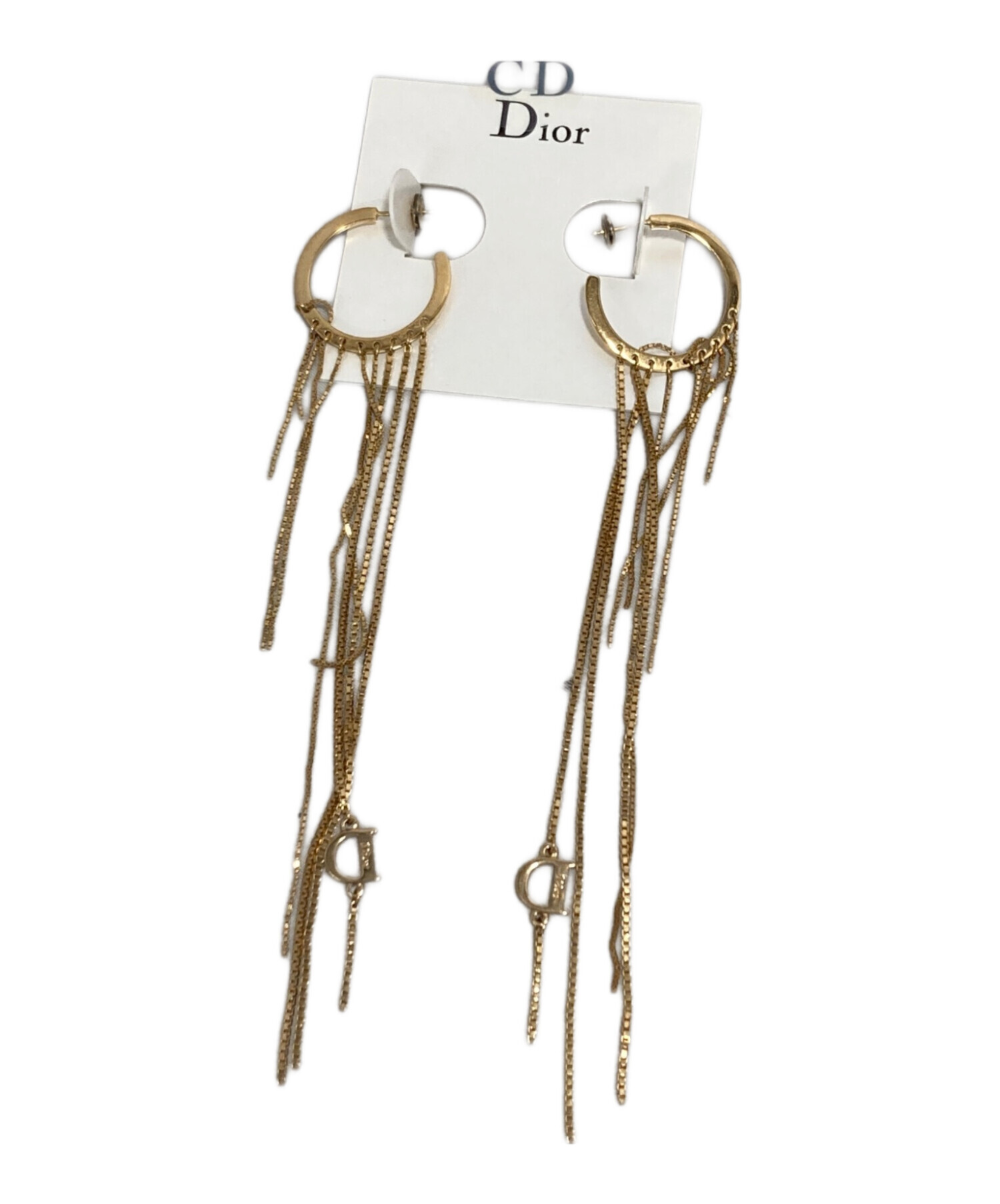 Dior クリスチャンディオールゴールド ピアス 中古・古着通販】Christian Dior (クリスチャン ディオール) ピアス