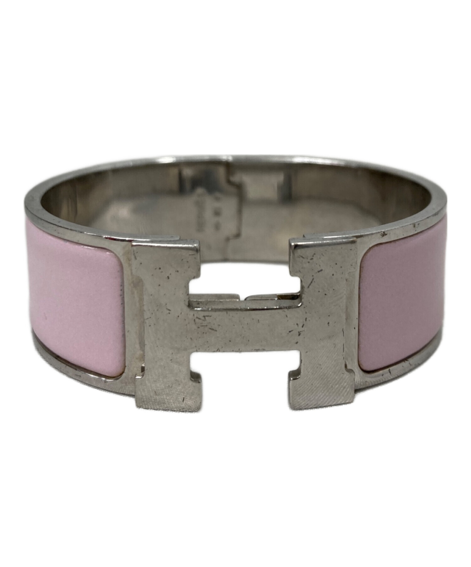 エルメス　HERMES　クリッククラック　ブレスレット　アクセサリー　ピンク 中古・古着通販】HERMES (エルメス) クリッククラックGM ピンク