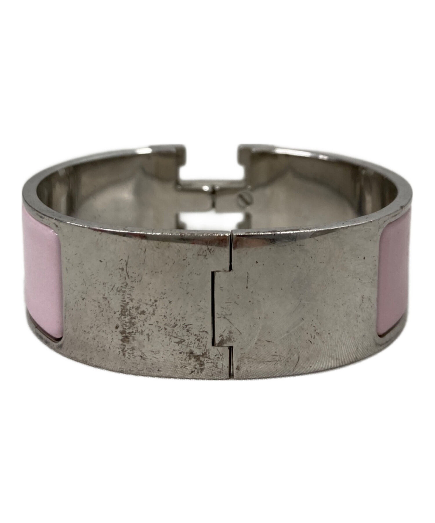 エルメス　HERMES　クリッククラック　ブレスレット　アクセサリー　ピンク 中古・古着通販】HERMES (エルメス) クリッククラックGM ピンク