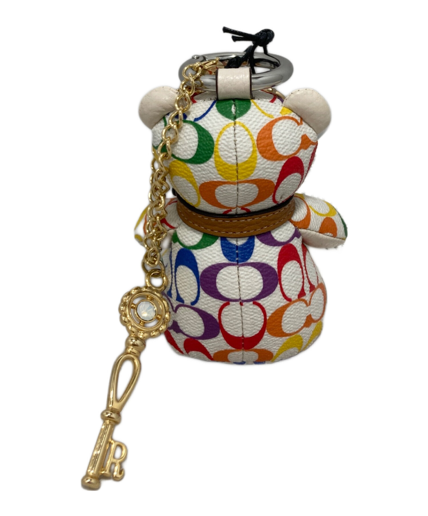 中古・古着通販】COACH (コーチ) チャーム ホワイト 未使用品