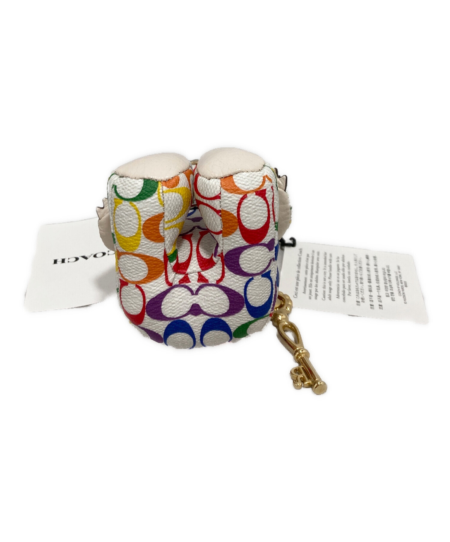 中古・古着通販】COACH (コーチ) チャーム ホワイト 未使用品