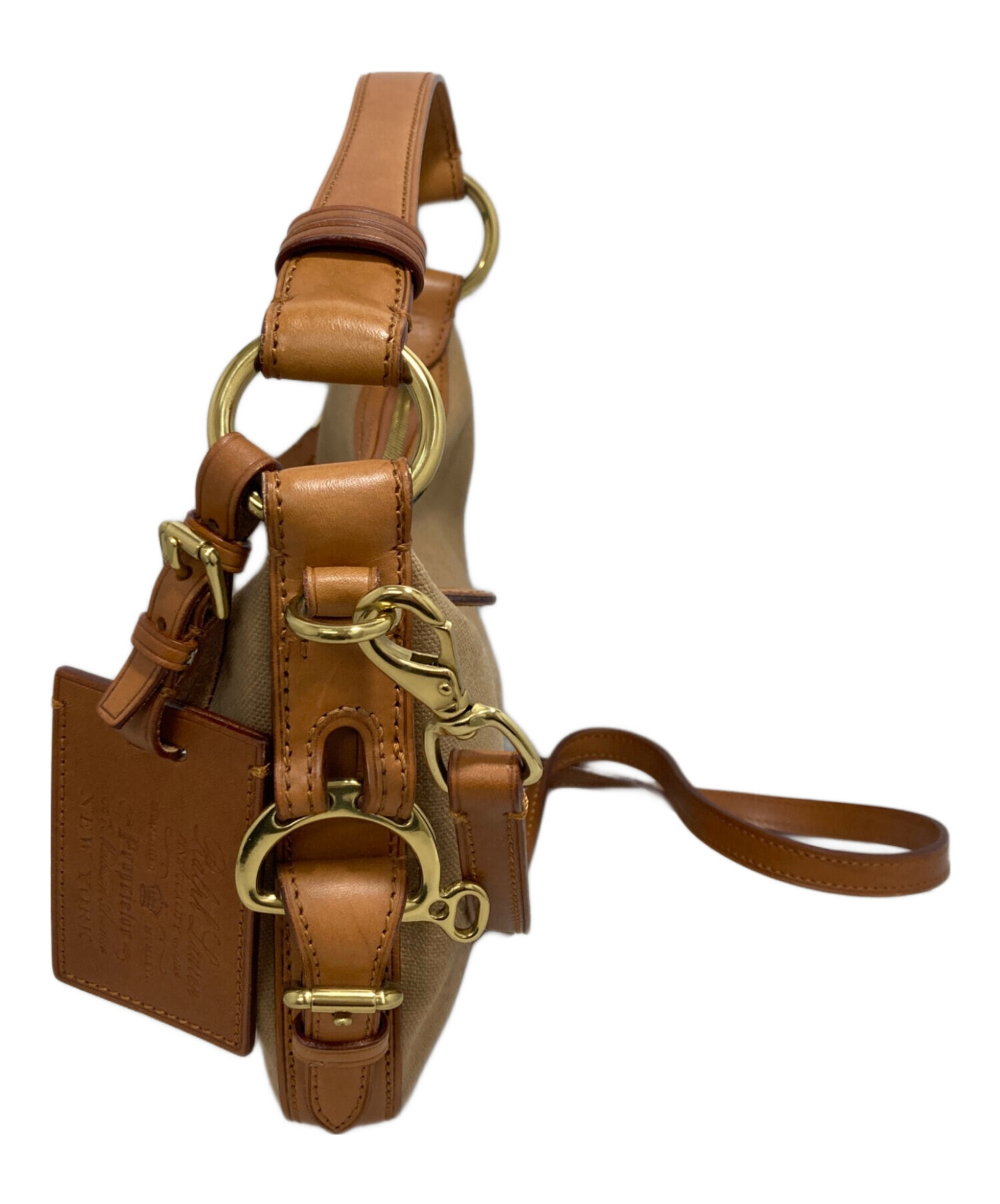 Ralph Lauren ラルフ ミリタリー ショルダー バッグ ビンテージ加工 中古・古着通販】RALPH LAUREN (ラルフローレン) ショルダーバッグ