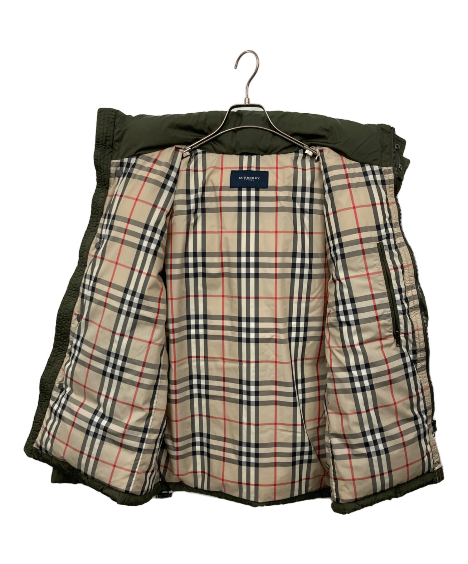 00s y2k BURBERRY バーバリー ダウンジャケット ファー グリーン 中古・古着通販】BURBERRY (バーバリー) ダウンジャケット グリーン