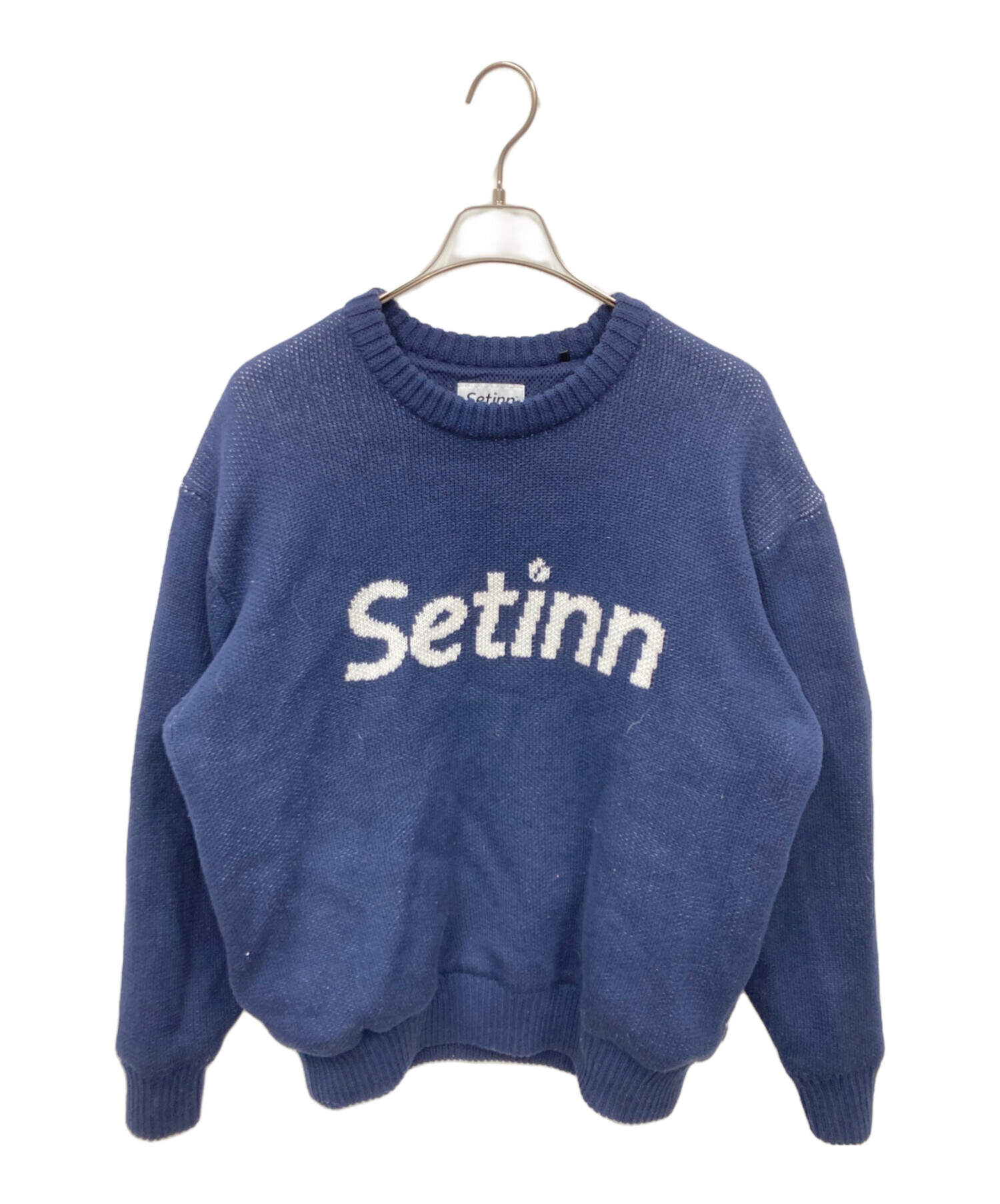 中古・古着通販】setinn (セットイン) Jacquard Knit ネイビー サイズ 