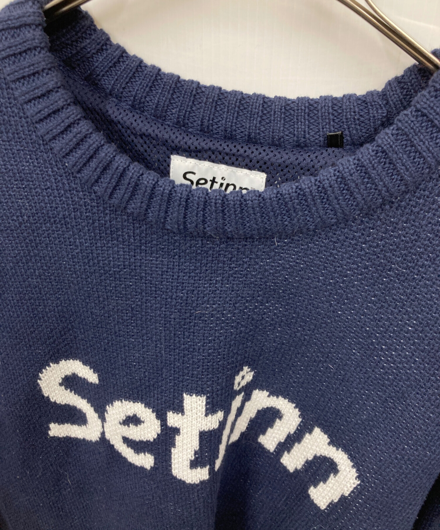 中古・古着通販】setinn (セットイン) Jacquard Knit ネイビー サイズ