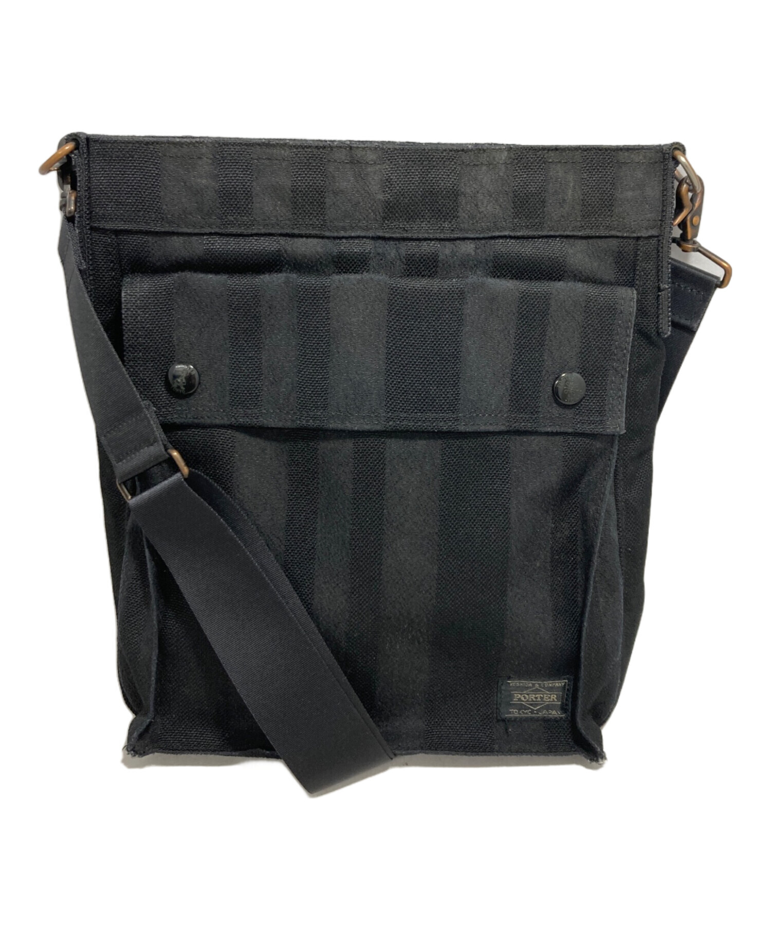 中古・古着通販】PORTER (ポーター) ショルダーバッグ ブラック