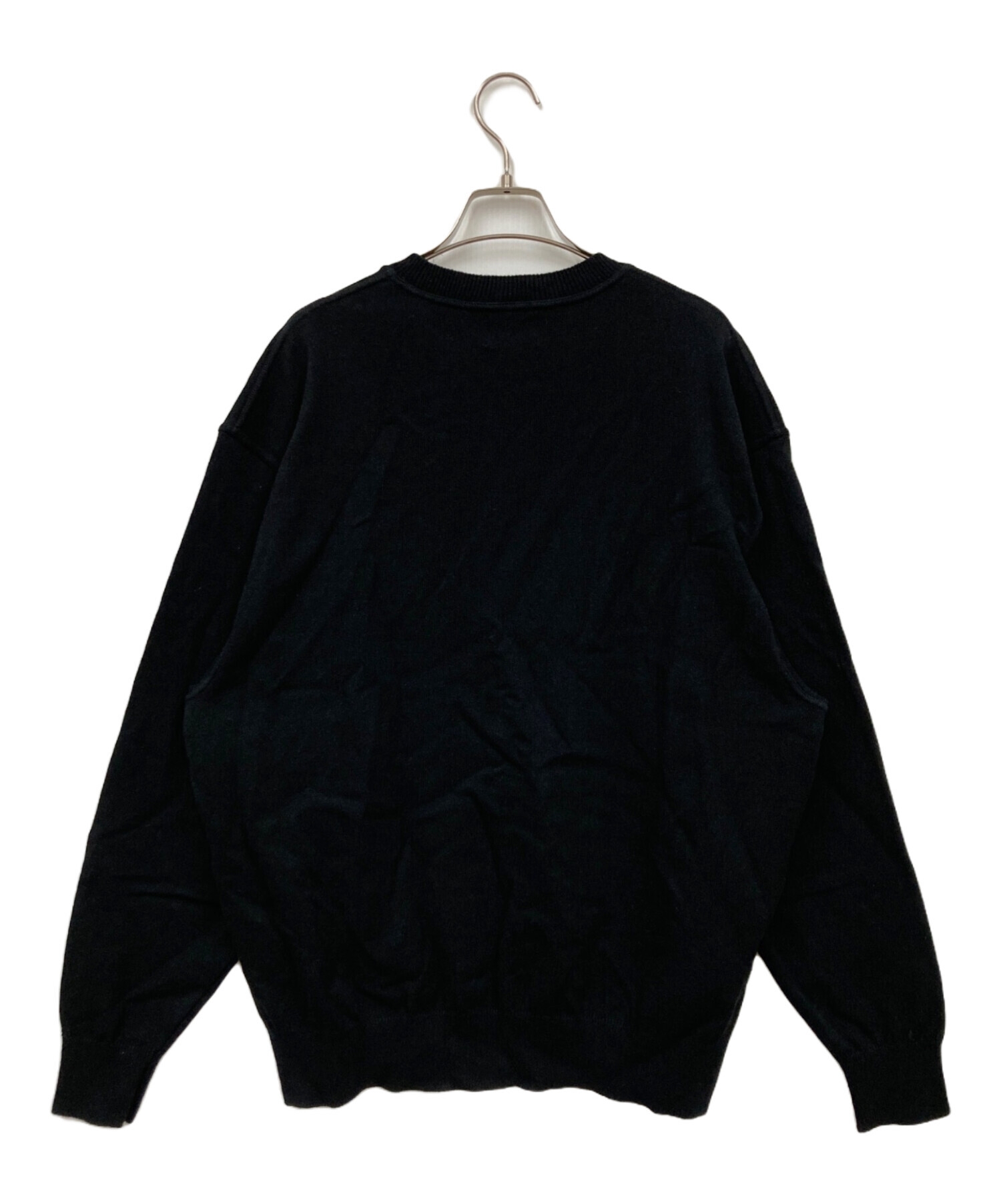 中古・古着通販】Yonetomi (ヨネトミ) WAVECOTTON KNIT P/O ブラック 