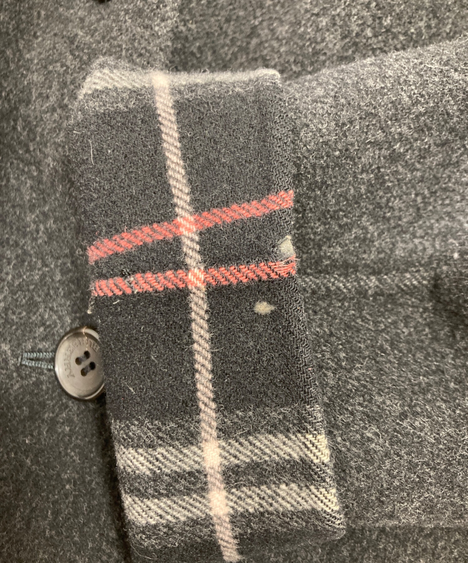 極美品】バーバリーロンドン ステンカラーコート 金ボタン フード付属