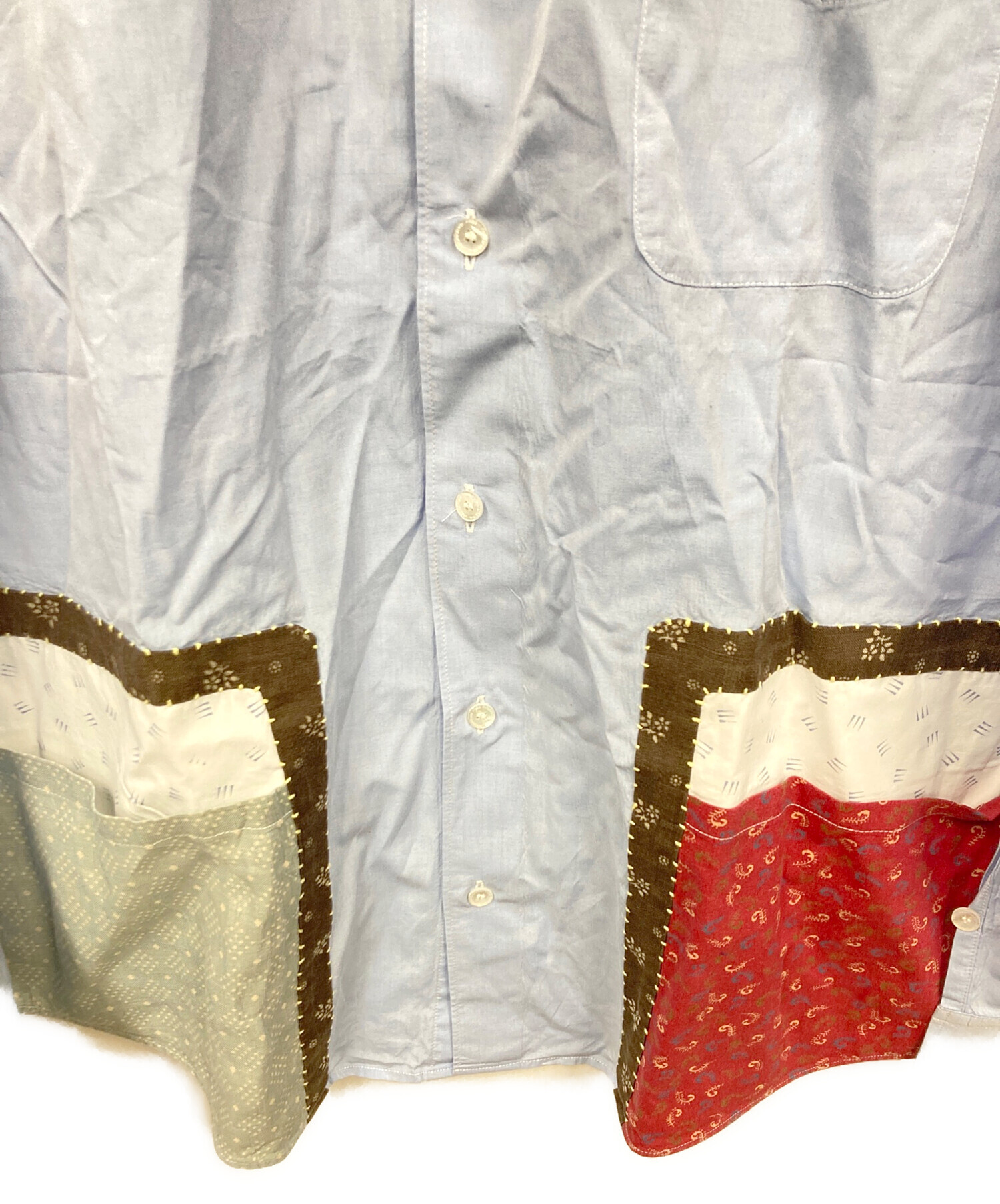 中古・古着通販】VISVIM (ビズビム) パッチワークボタンダウンシャツ 