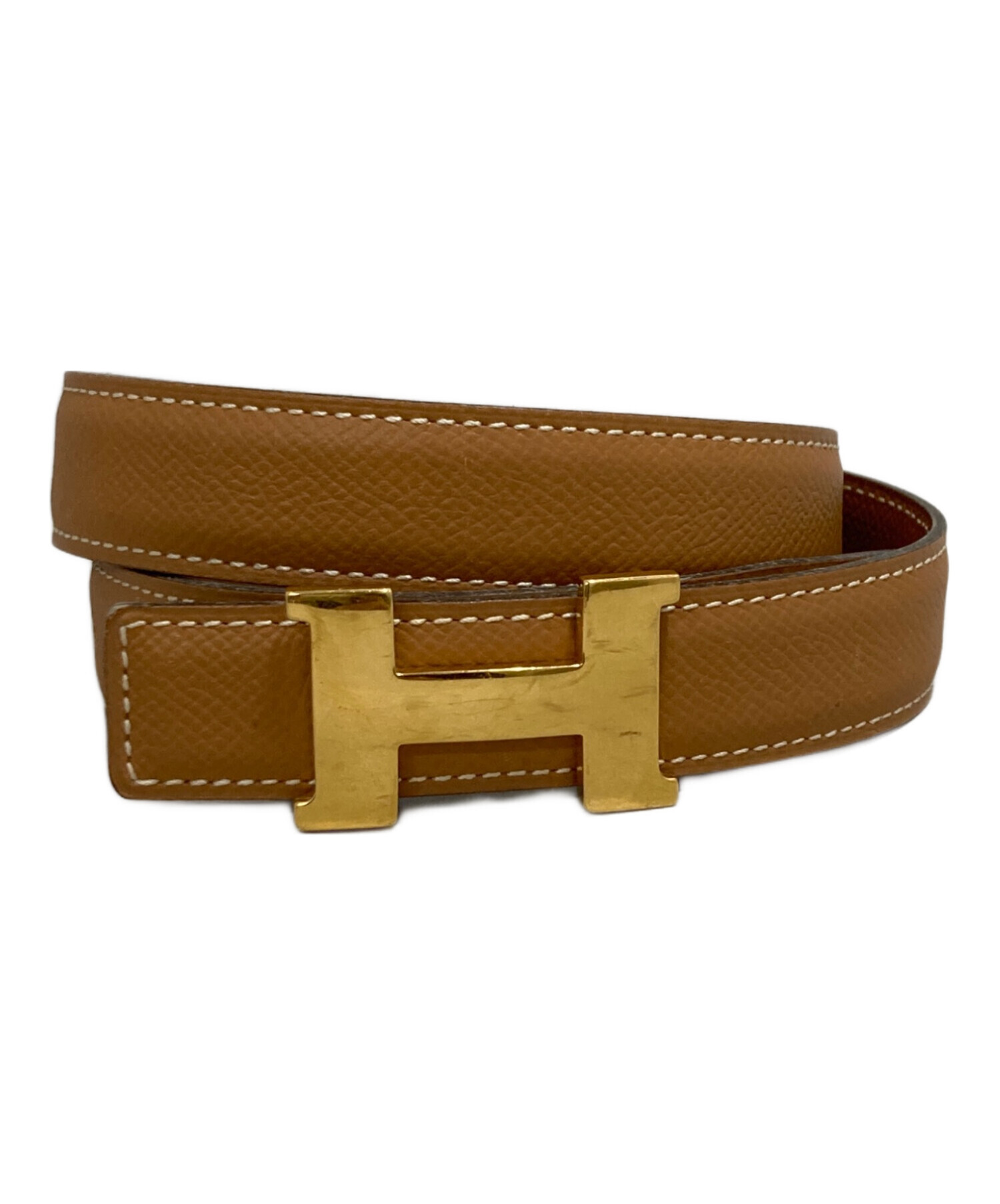 HERMES エルメス　ベルト H型バックル ベージュ 中古・古着通販】HERMES (エルメス) ベルト ベージュ｜ブランド・古着