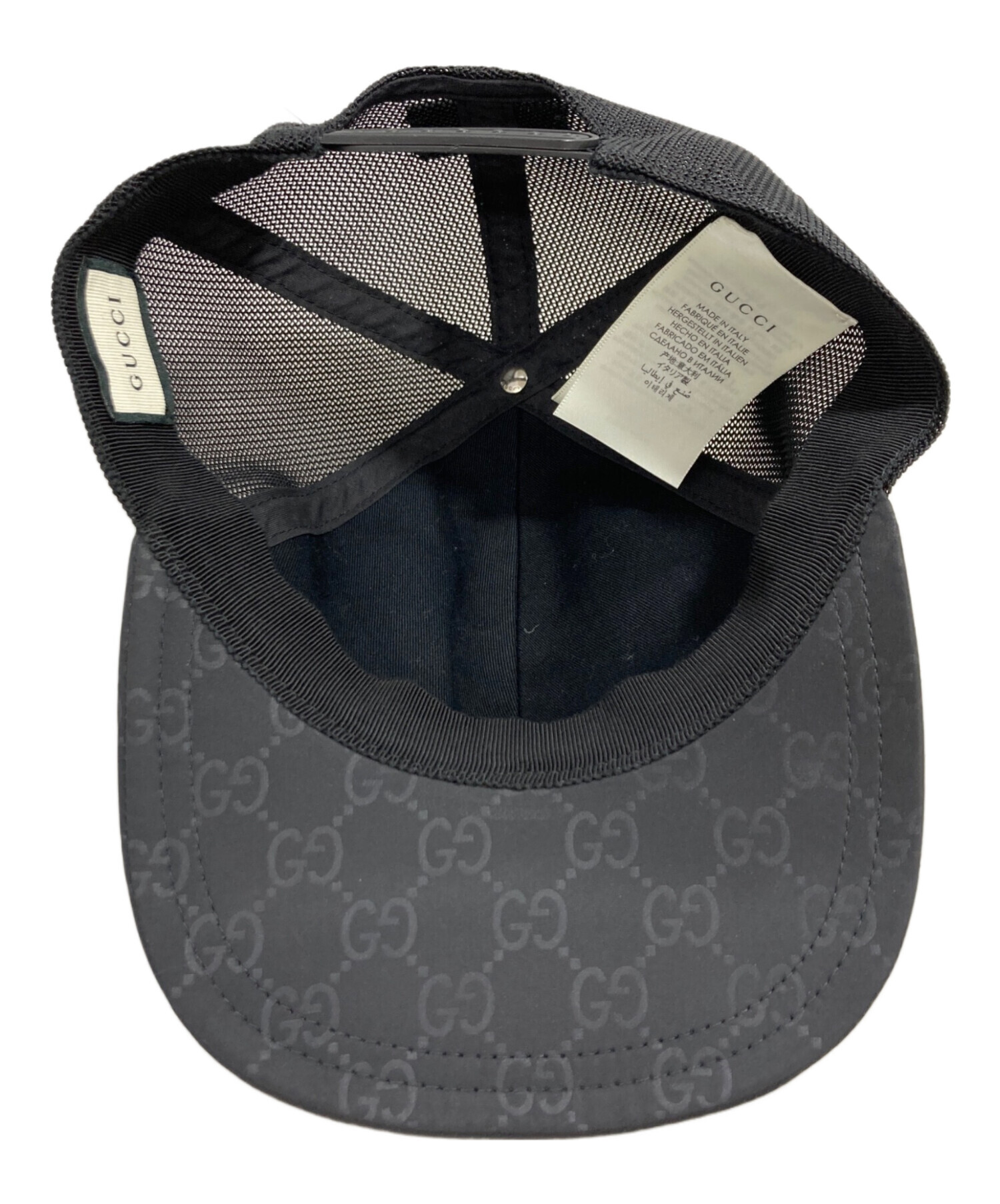 中古・古着通販】GUCCI (グッチ) キャップ ブラック サイズ:M