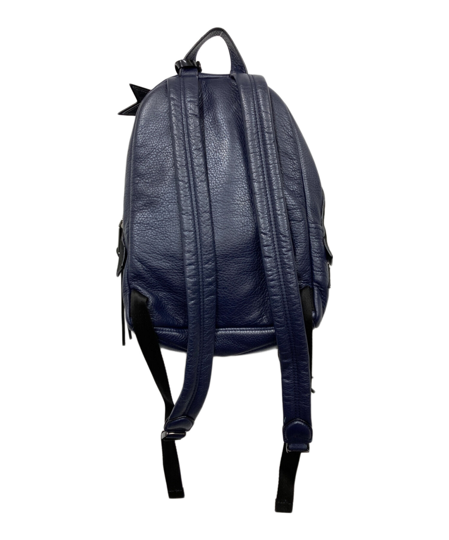 MARC JACOBS リュック オールレザー ネイビー 中古・古着通販】MARC JACOBS (マークジェイコブズ) リュック ネイビー