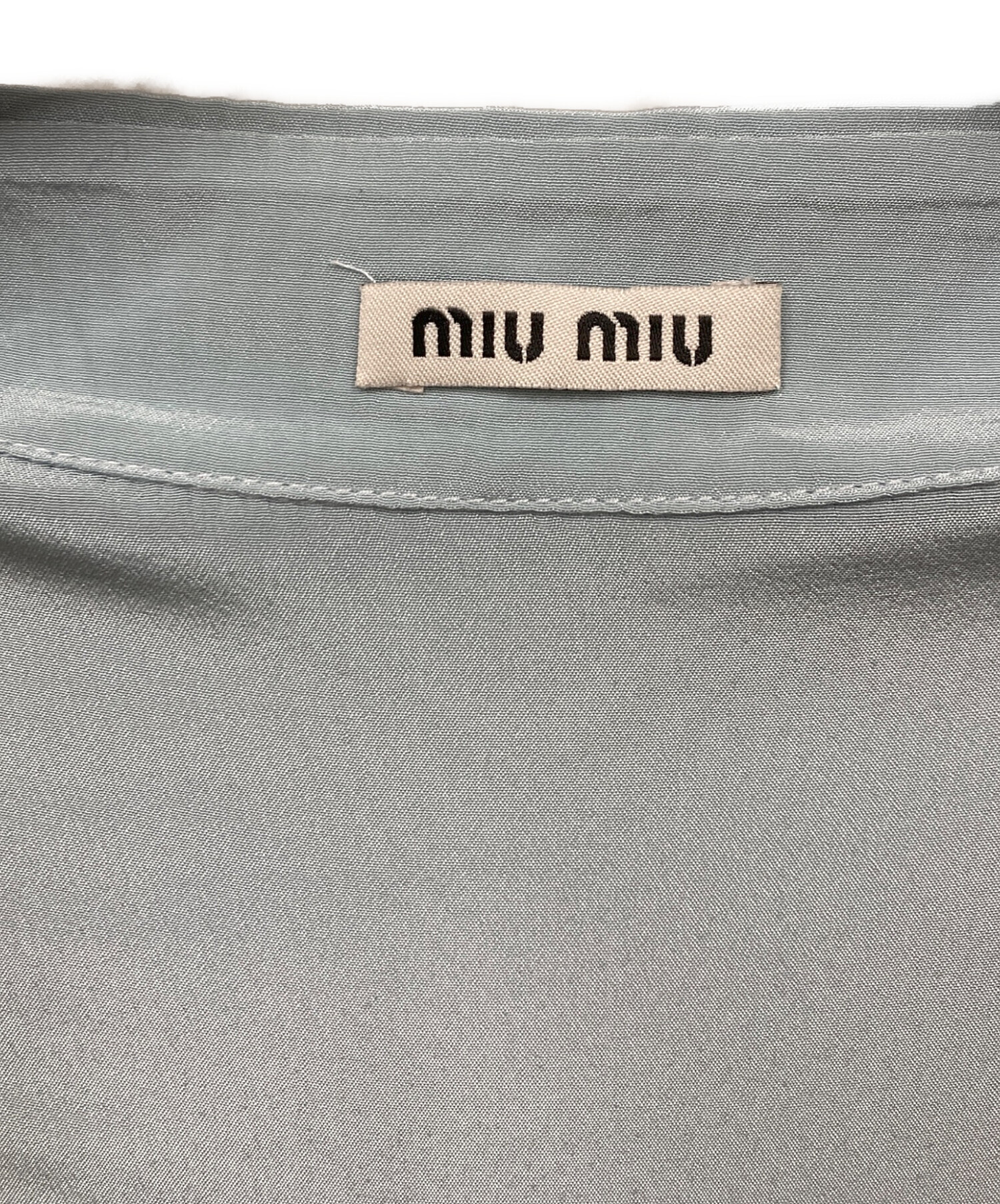 中古・古着通販】MIU MIU (ミュウミュウ) シルクシャツ スカイブルー