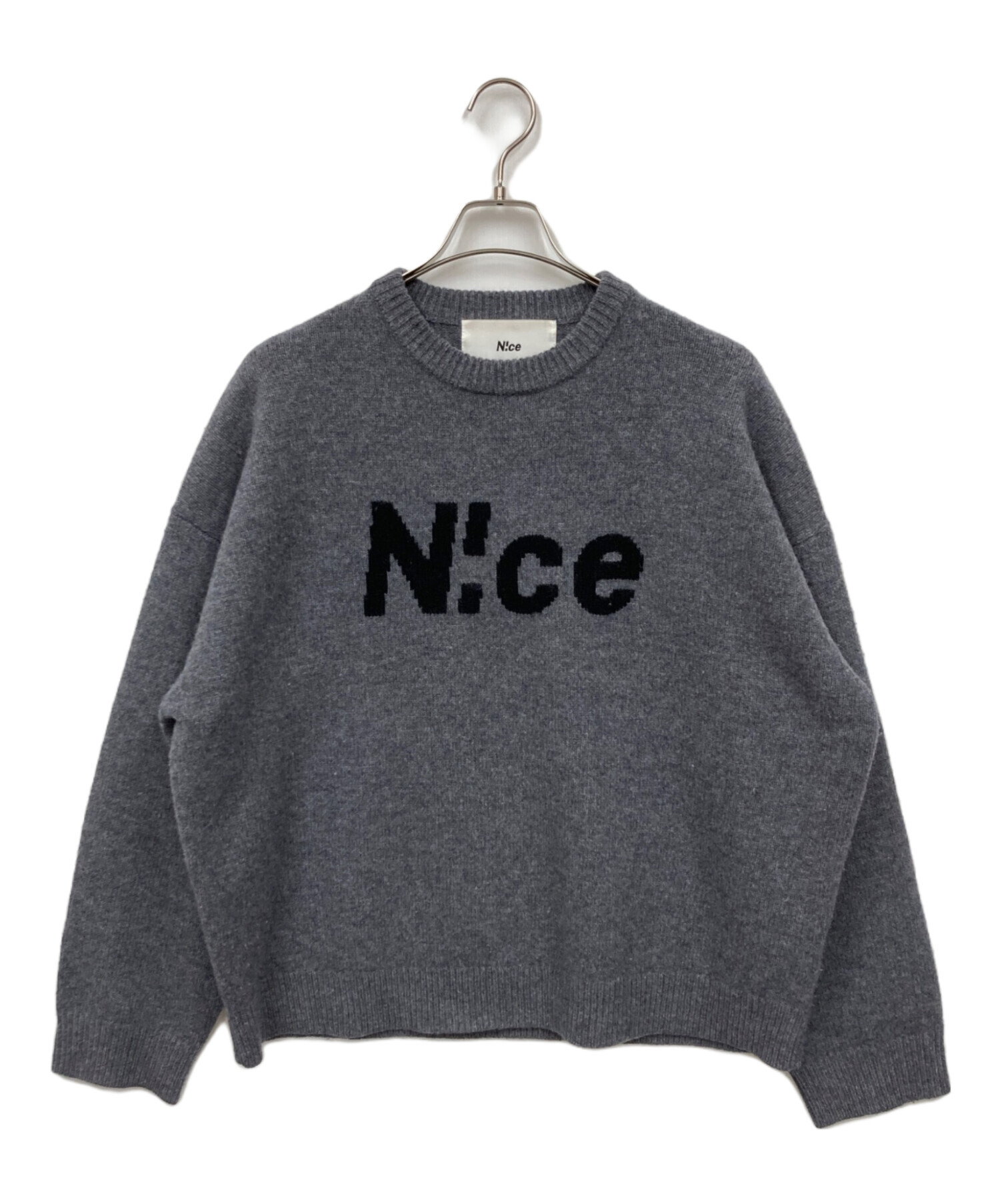 中古・古着通販】N!ce (ナイス) ニット グレー サイズ:M 中古・古着通販】N!ce (ナイス) ニット グレー サイズ:M