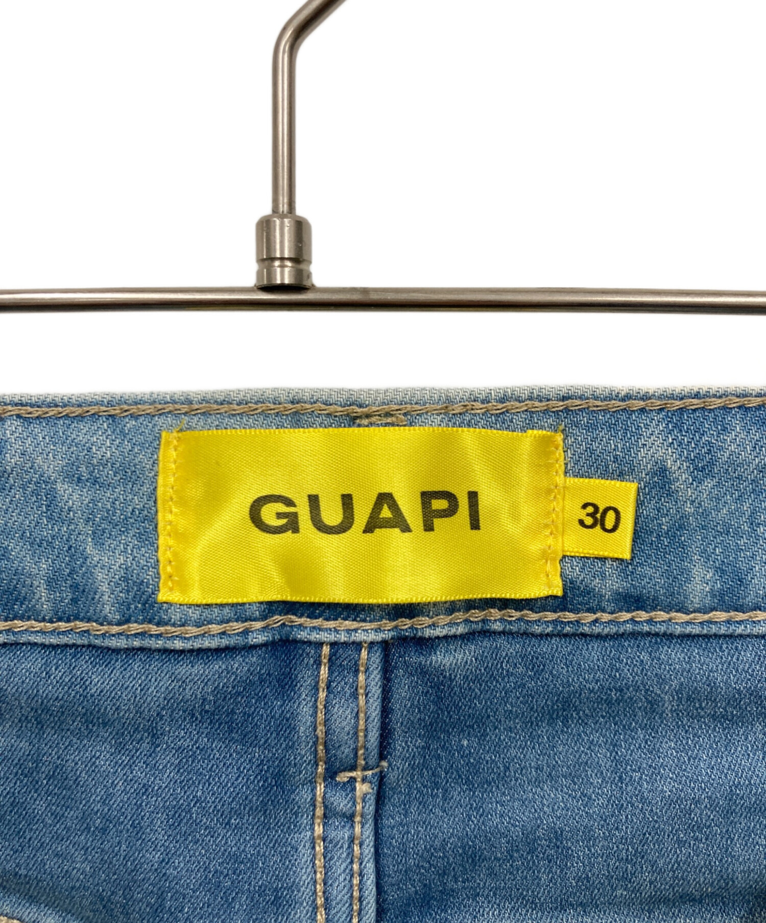 中古・古着通販】guapi (グアピ) ラインストーンパンツ スカイブルー