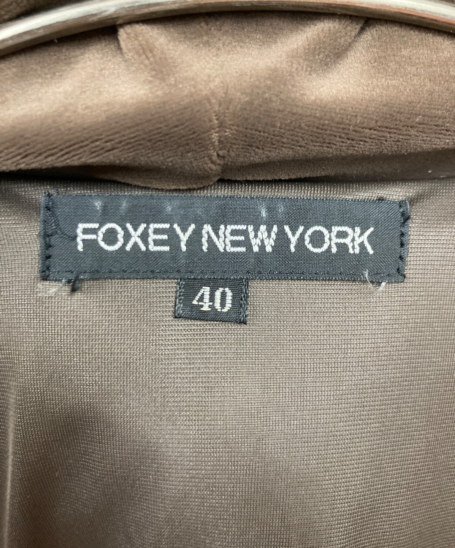 中古・古着通販】FOXEY (フォクシー) ベロアパーカー グリーン サイズ