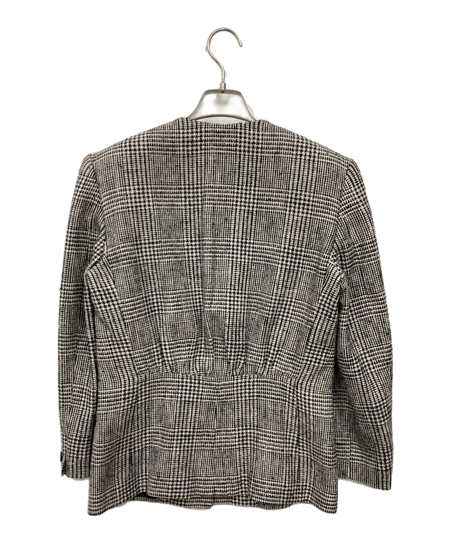 GUCCI ノーカラージャケット 40 中古・古着通販】GUCCI (グッチ) ノーカラージャケット グレー サイズ