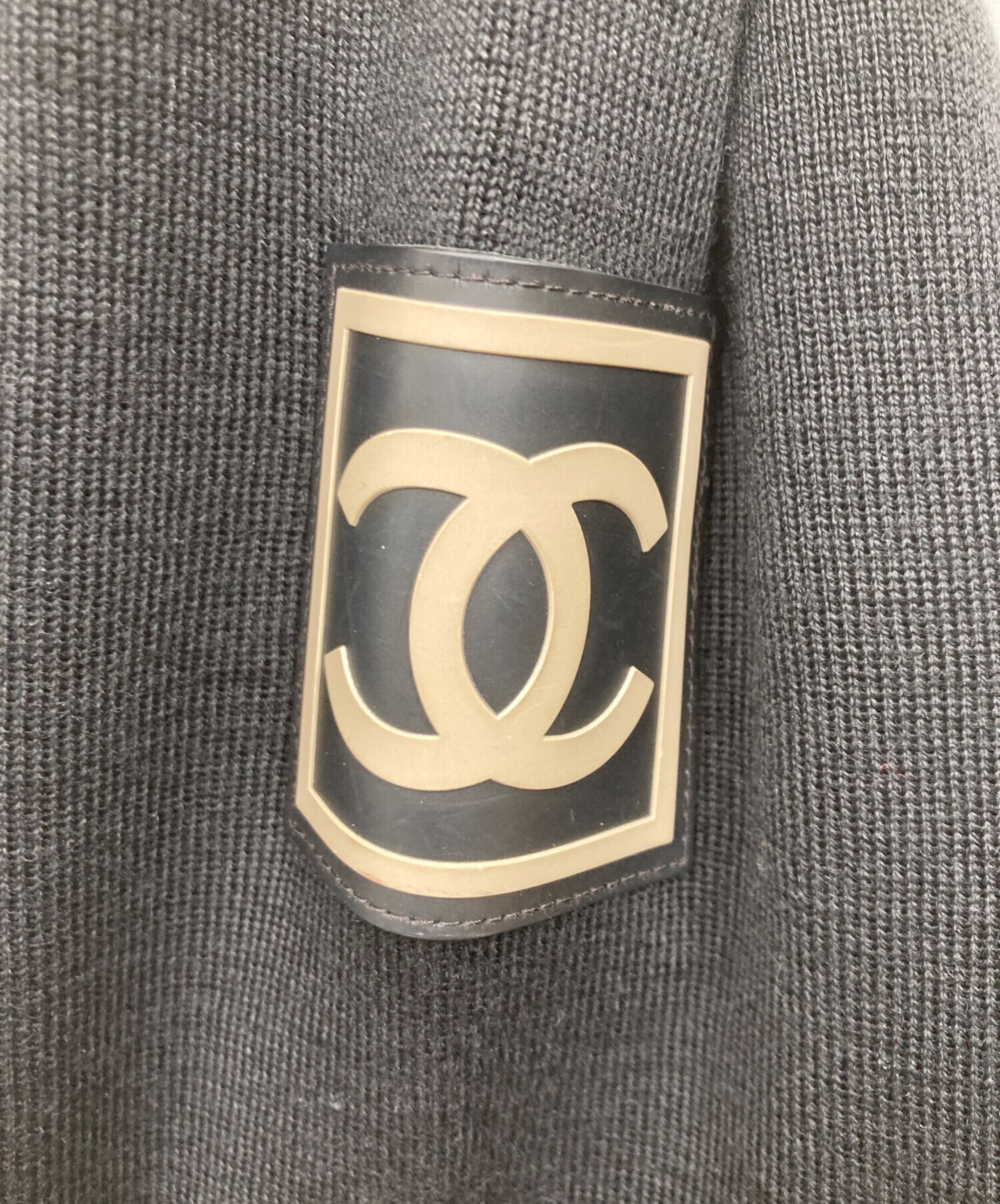 中古・古着通販】CHANEL (シャネル) ココマークパッチ ジップニット