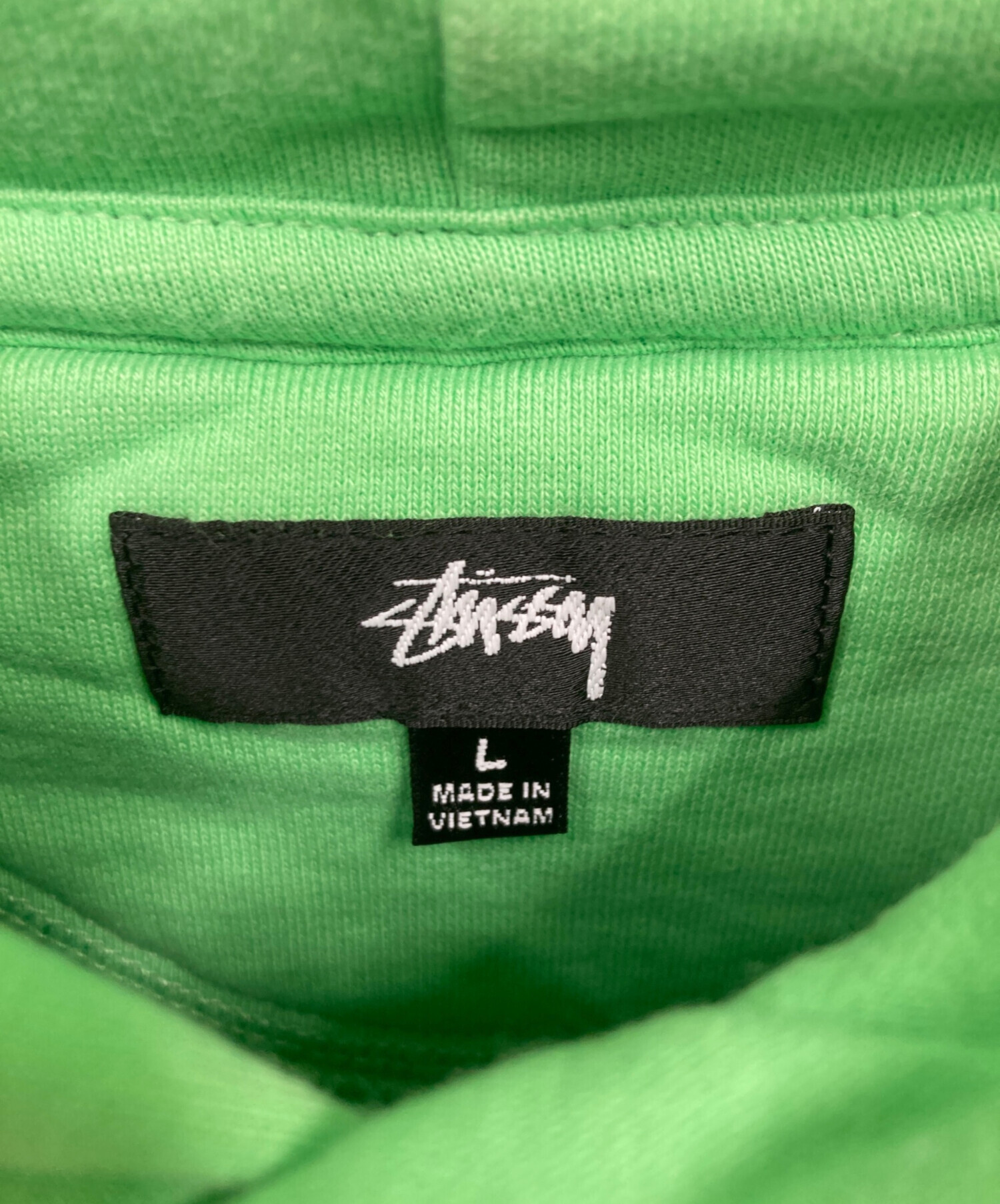中古・古着通販】stussy (ステューシー) ロゴパーカー 黄緑 サイズ:L 