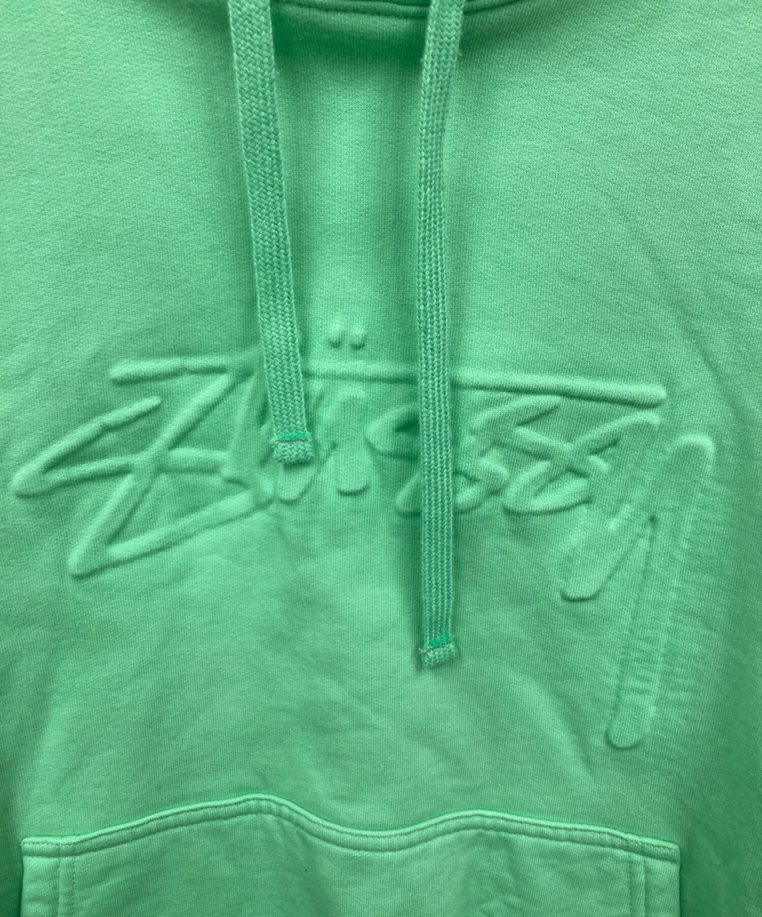 中古・古着通販】stussy (ステューシー) ロゴパーカー 黄緑 サイズ:L
