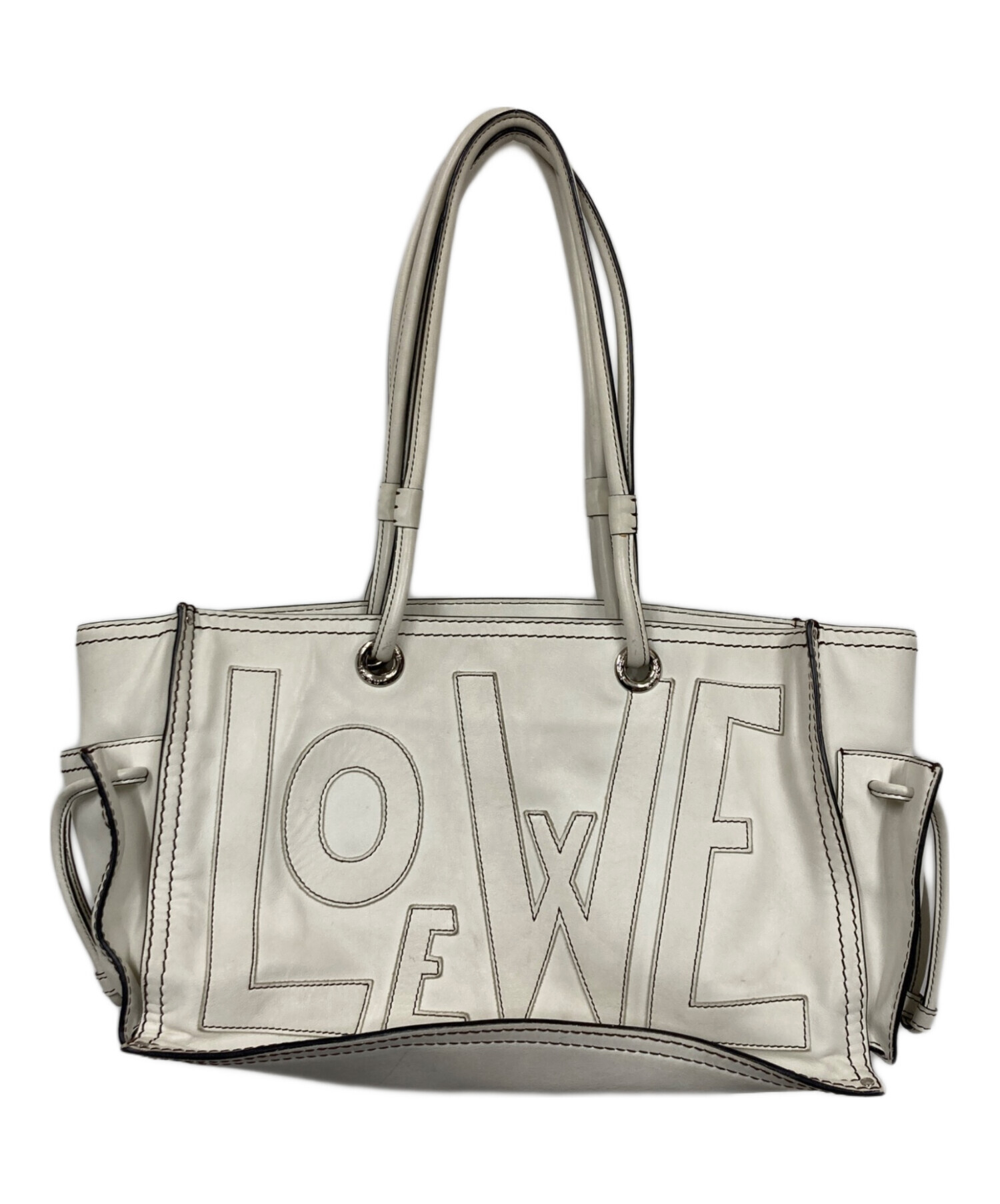 中古・古着通販】LOEWE (ロエベ) トートバッグ ホワイト｜ブランド