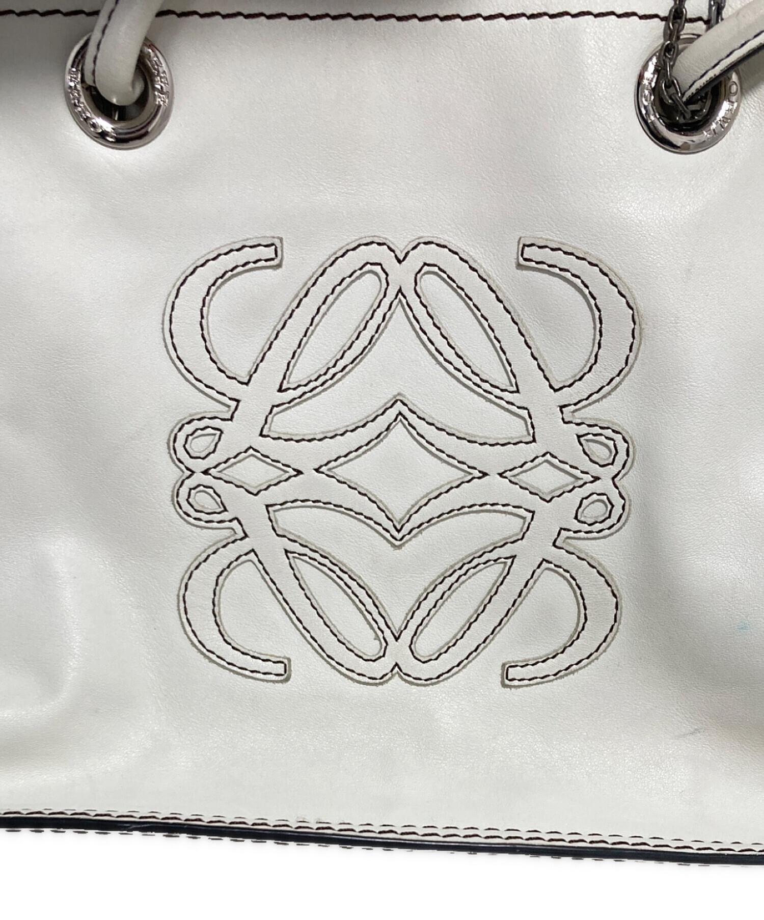 中古・古着通販】LOEWE (ロエベ) トートバッグ ホワイト｜ブランド
