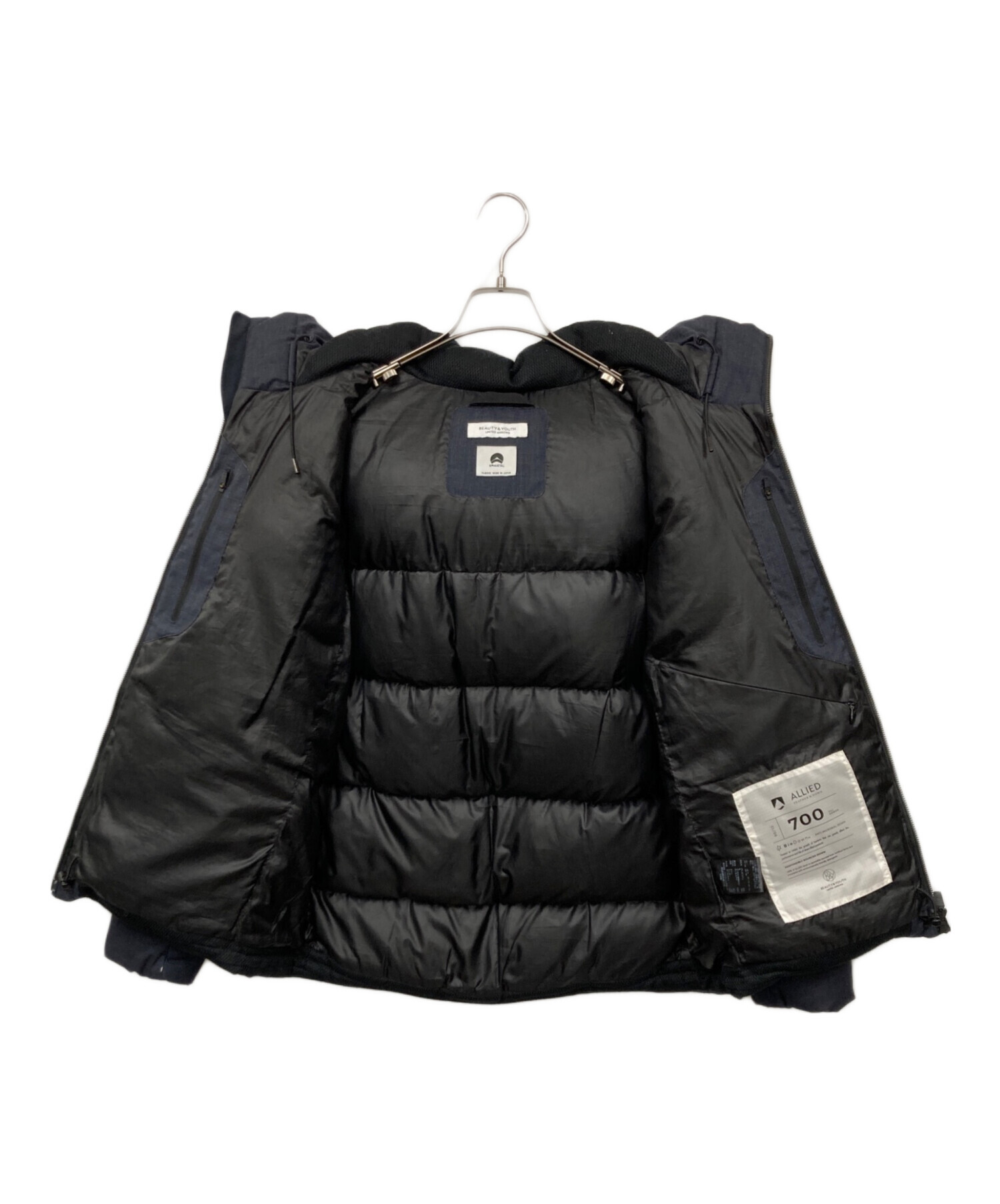 BEAUTY&YOUTH 小松マテーレ ダウンジャケット ネイビー サイズM BEAUTY＆YOUTH UNITED ARROWS ダウンジャケット ダウン 小松マテーレ