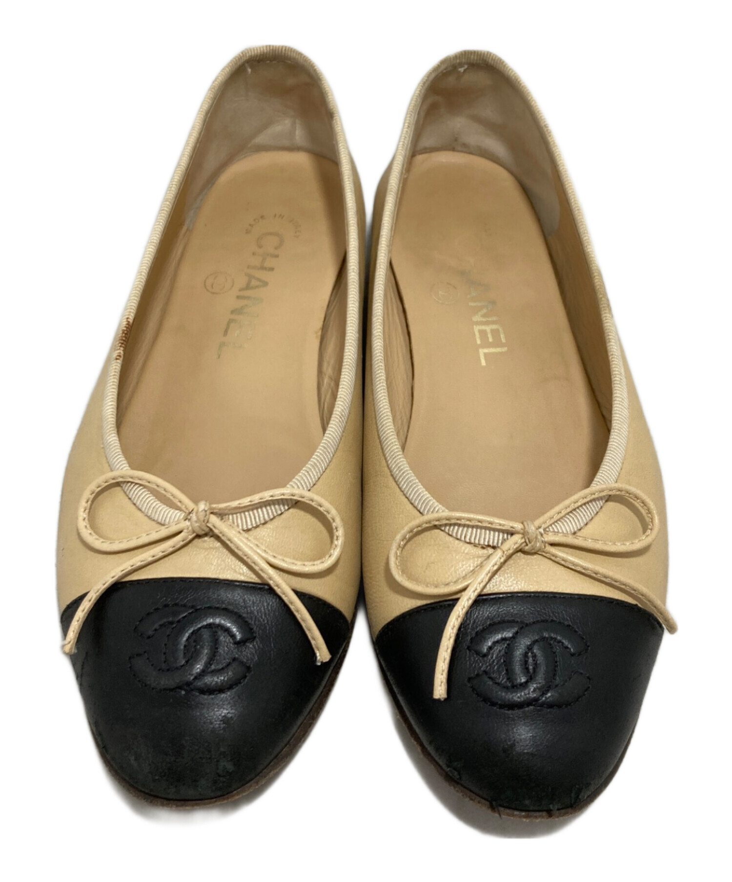 中古・古着通販】CHANEL (シャネル) バレエシューズ ベージュ サイズ