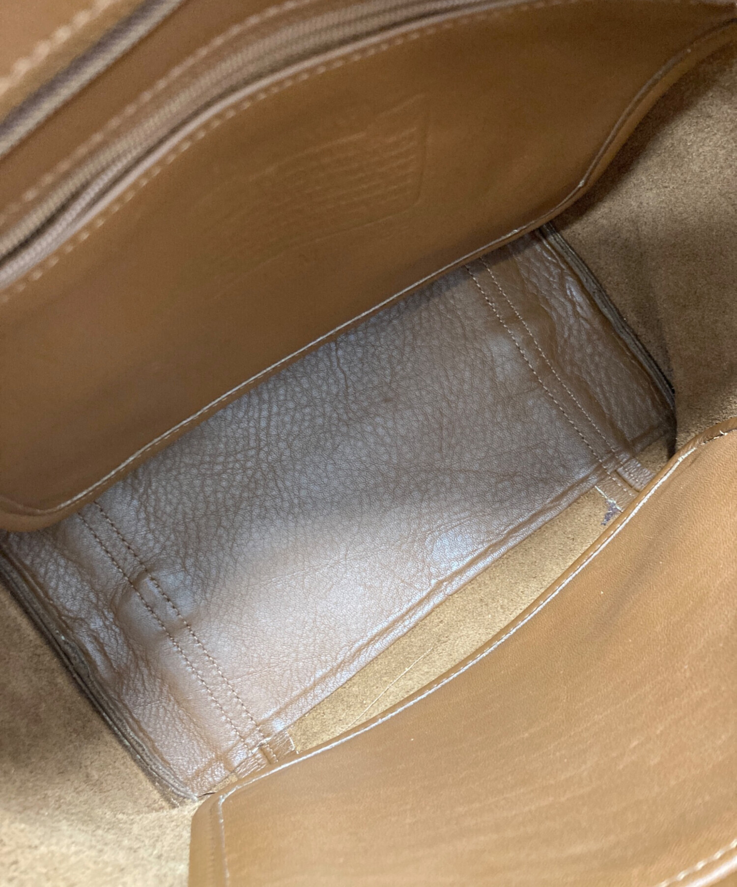 中古・古着通販】COACH (コーチ) レザーハンドバッグ ブラウン