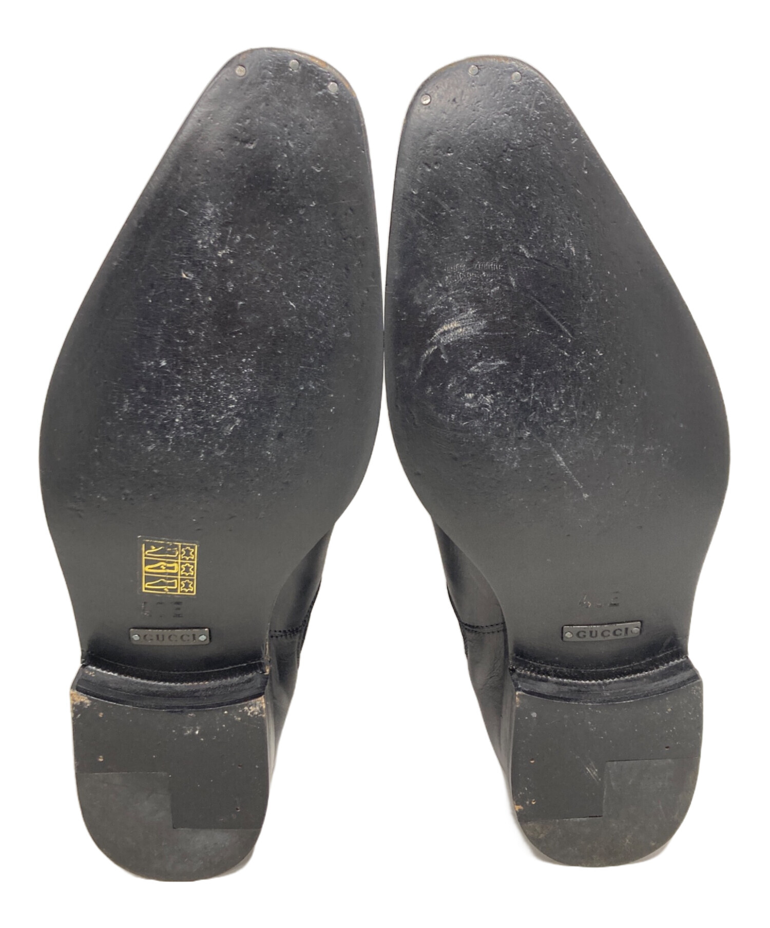中古・古着通販】GUCCI (グッチ) レザーシューズ ブラック サイズ:40E