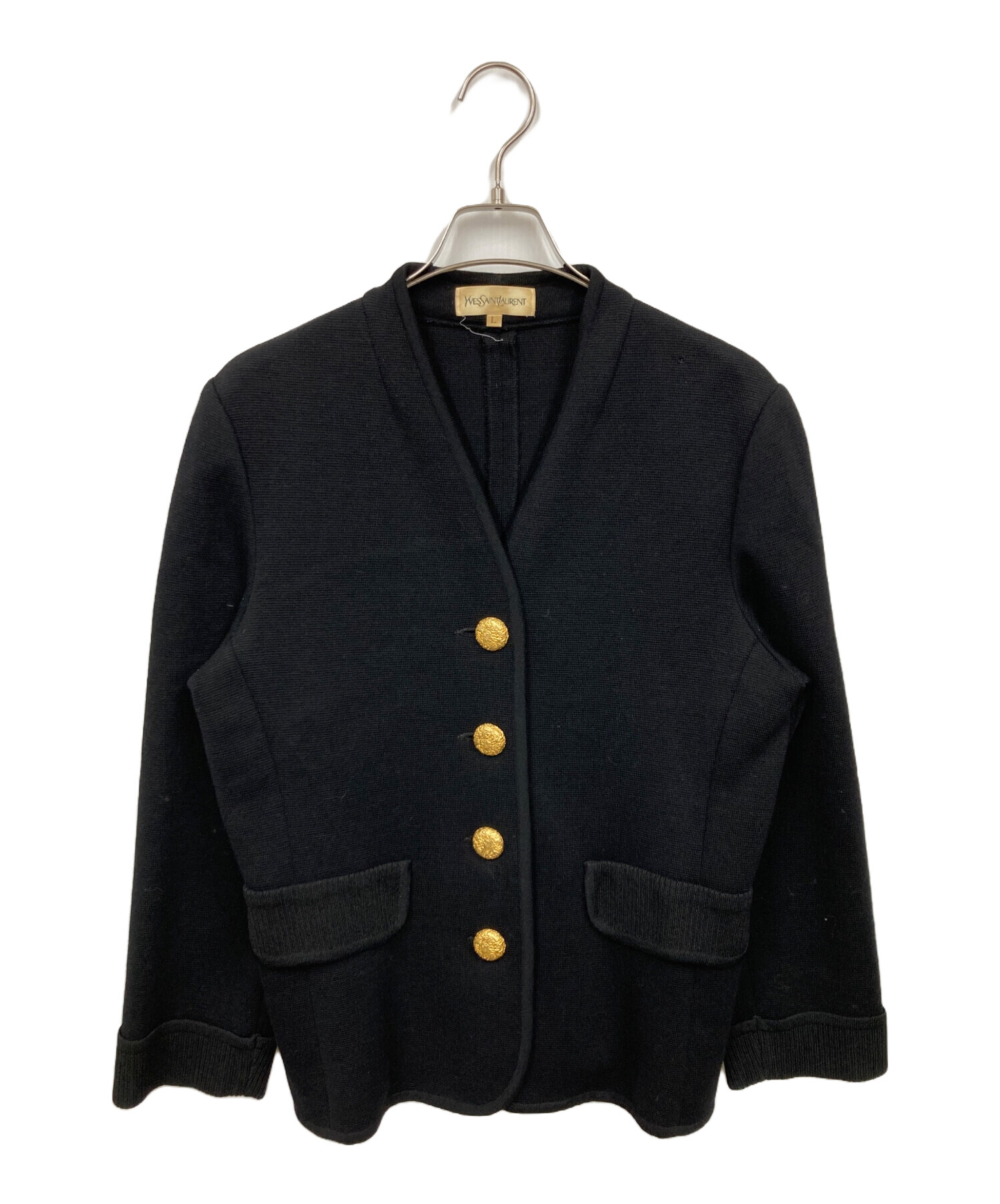 ノーカラージャケット　YVES SAINT LAURENT 中古・古着通販】Yves Saint Laurent (イヴサンローラン) ノーカラー