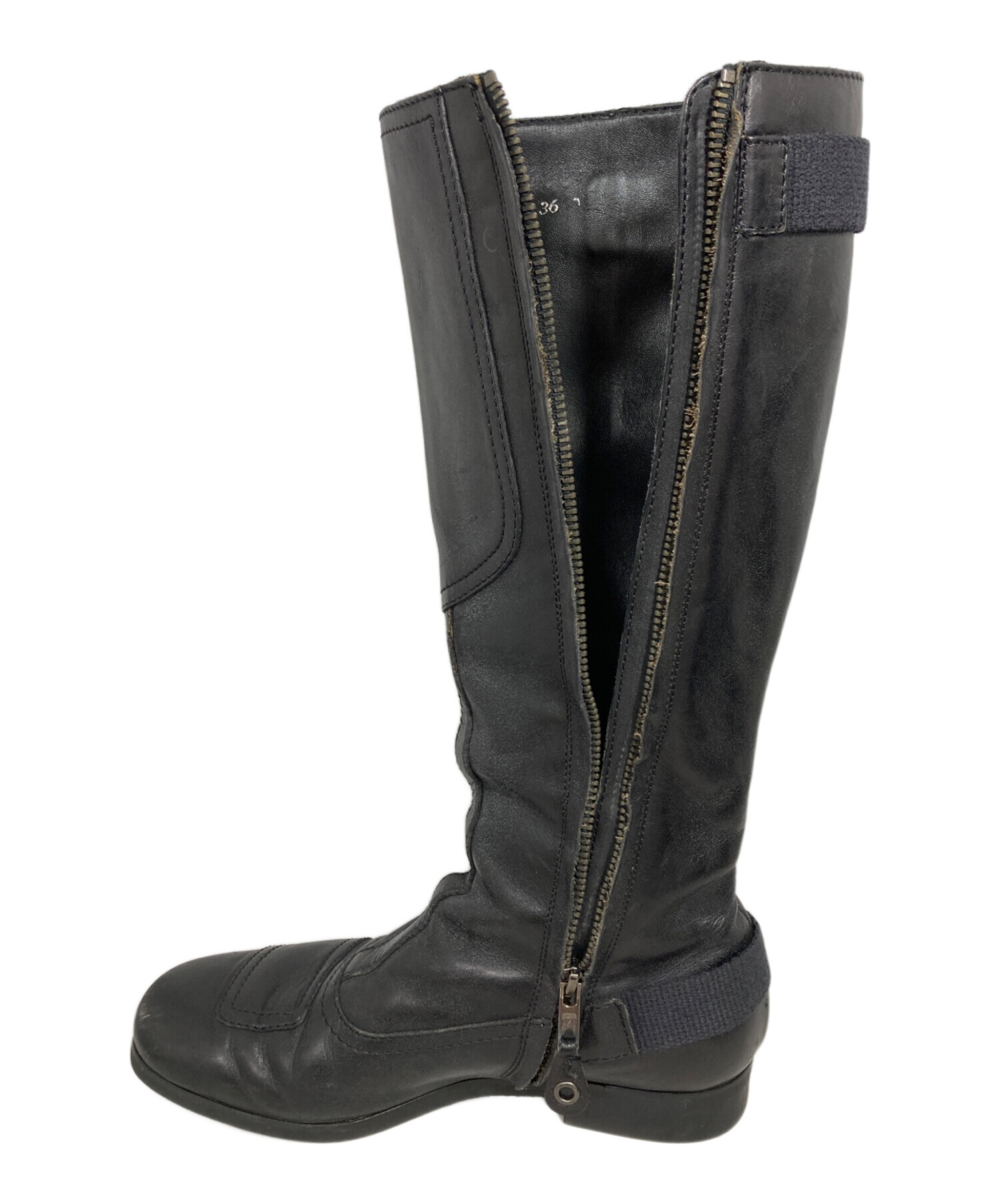 中古・古着通販】MIU MIU (ミュウミュウ) ロングブーツ ブラック