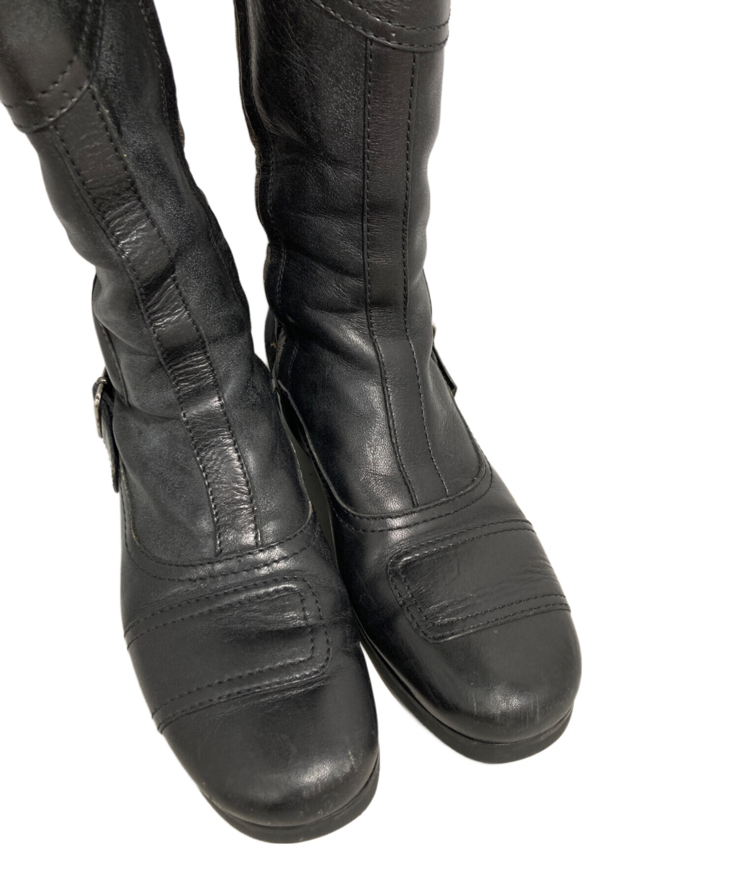 中古・古着通販】MIU MIU (ミュウミュウ) ロングブーツ ブラック