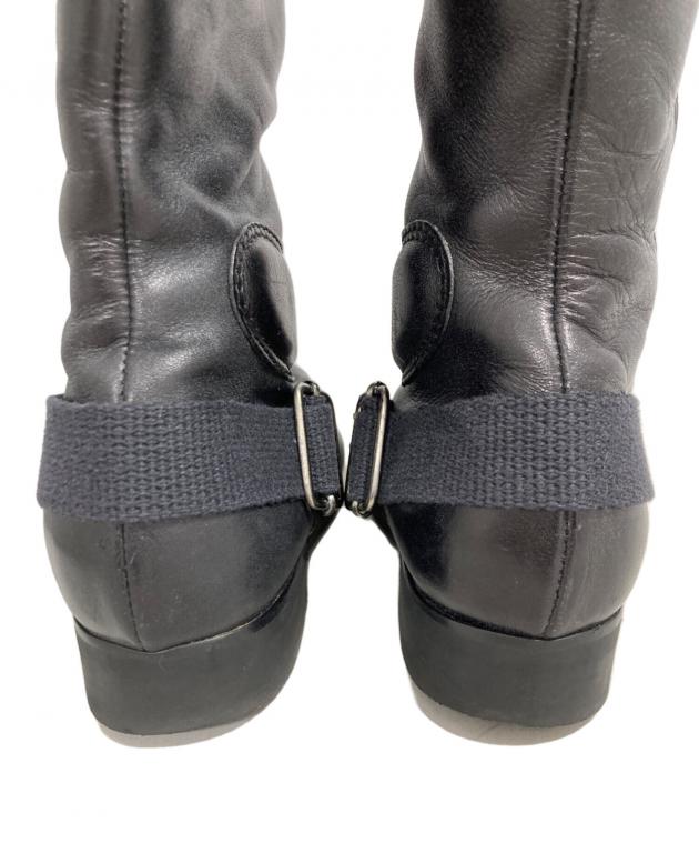 中古・古着通販】MIU MIU (ミュウミュウ) ロングブーツ ブラック 