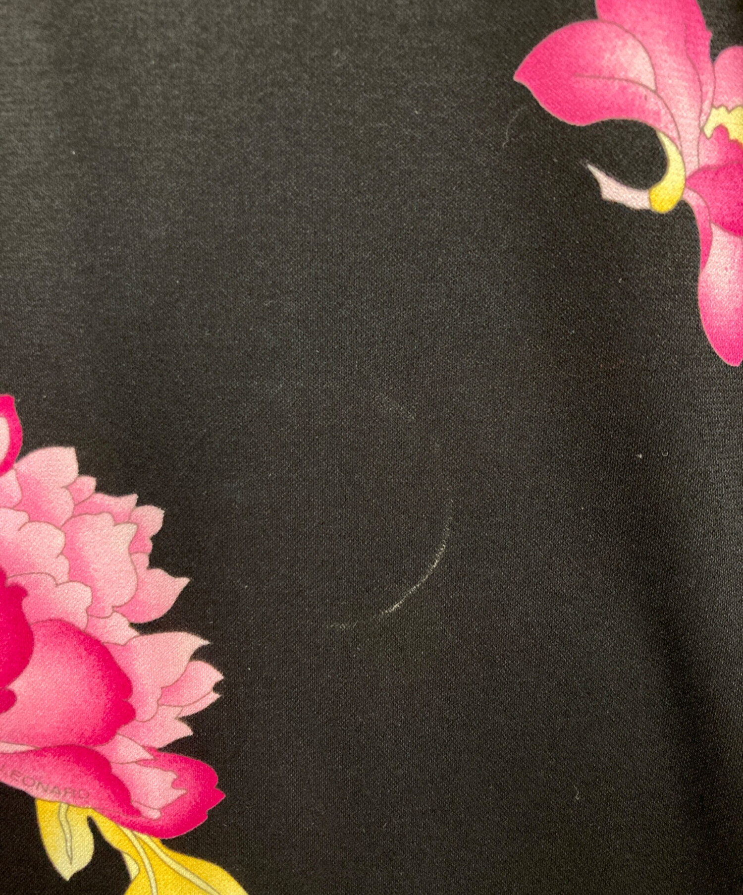 中古・古着通販】LEONARD (レオナール) 花柄カットソー ブラック