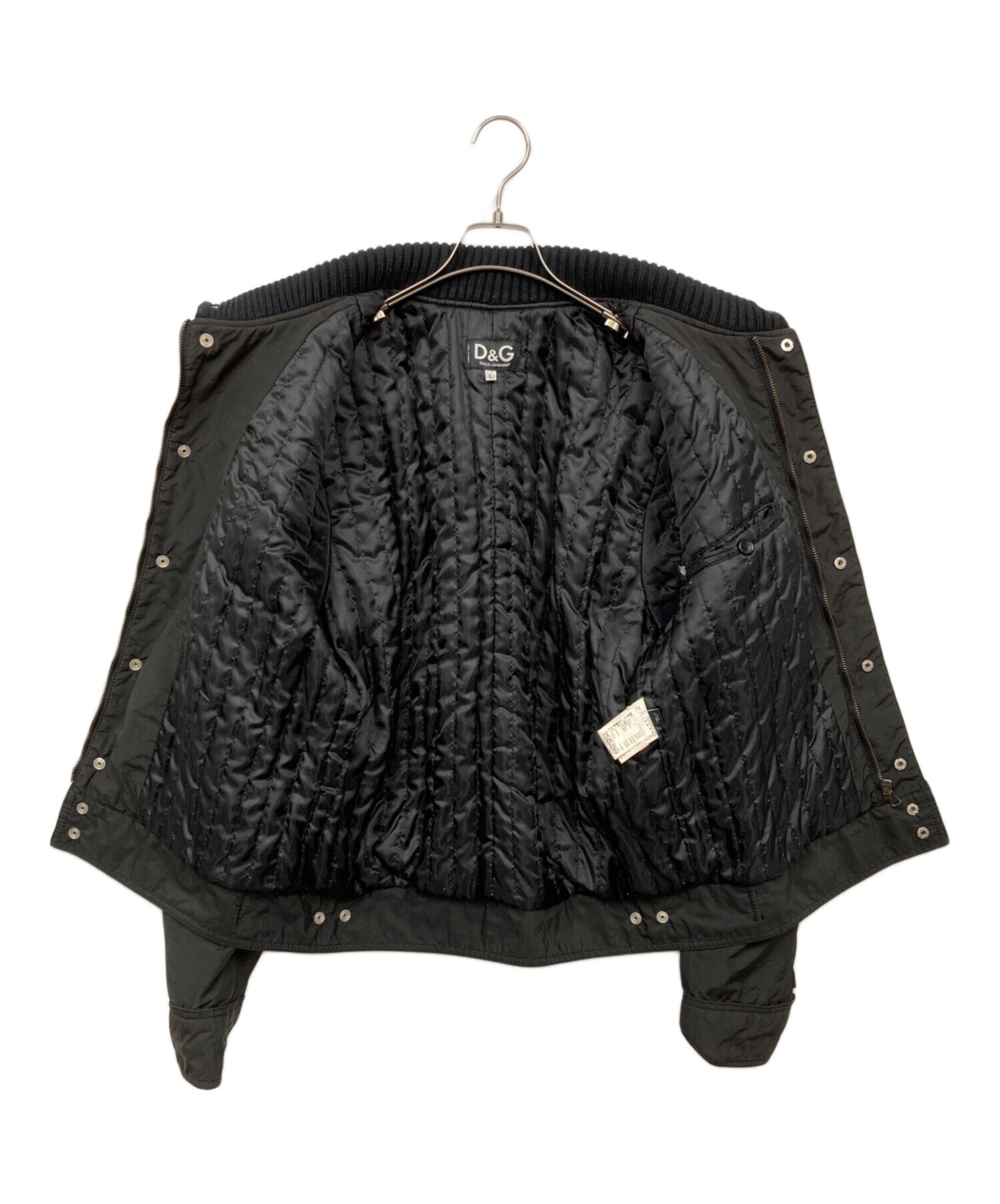 Dolce&Gabbana ナイロン ブルゾン ジャケット ブラック 古着 中古・古着通販】DOLCE & GABBANA (ドルチェ＆ガッバーナ) ブルゾン