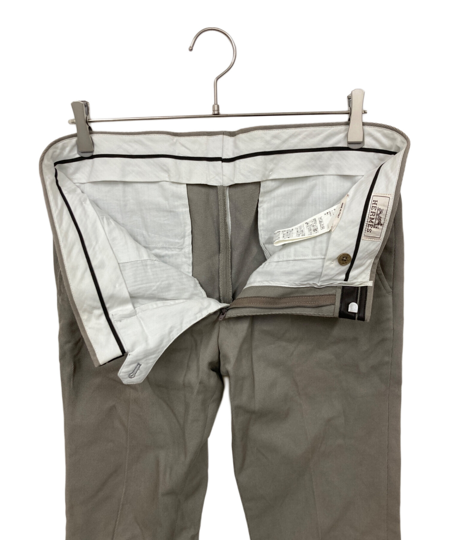 中古・古着通販】HERMES (エルメス) スラックス グレー サイズ:表記