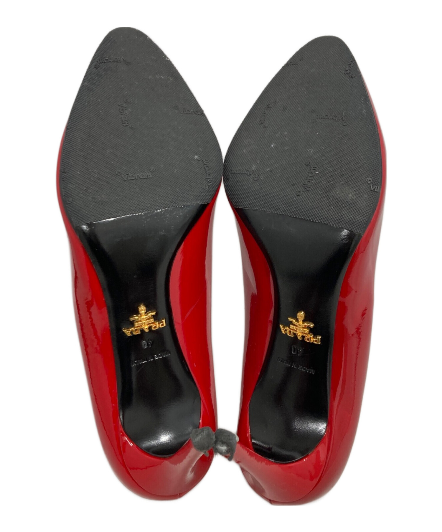 中古・古着通販】PRADA (プラダ) パンプス レッド サイズ:40｜ブランド