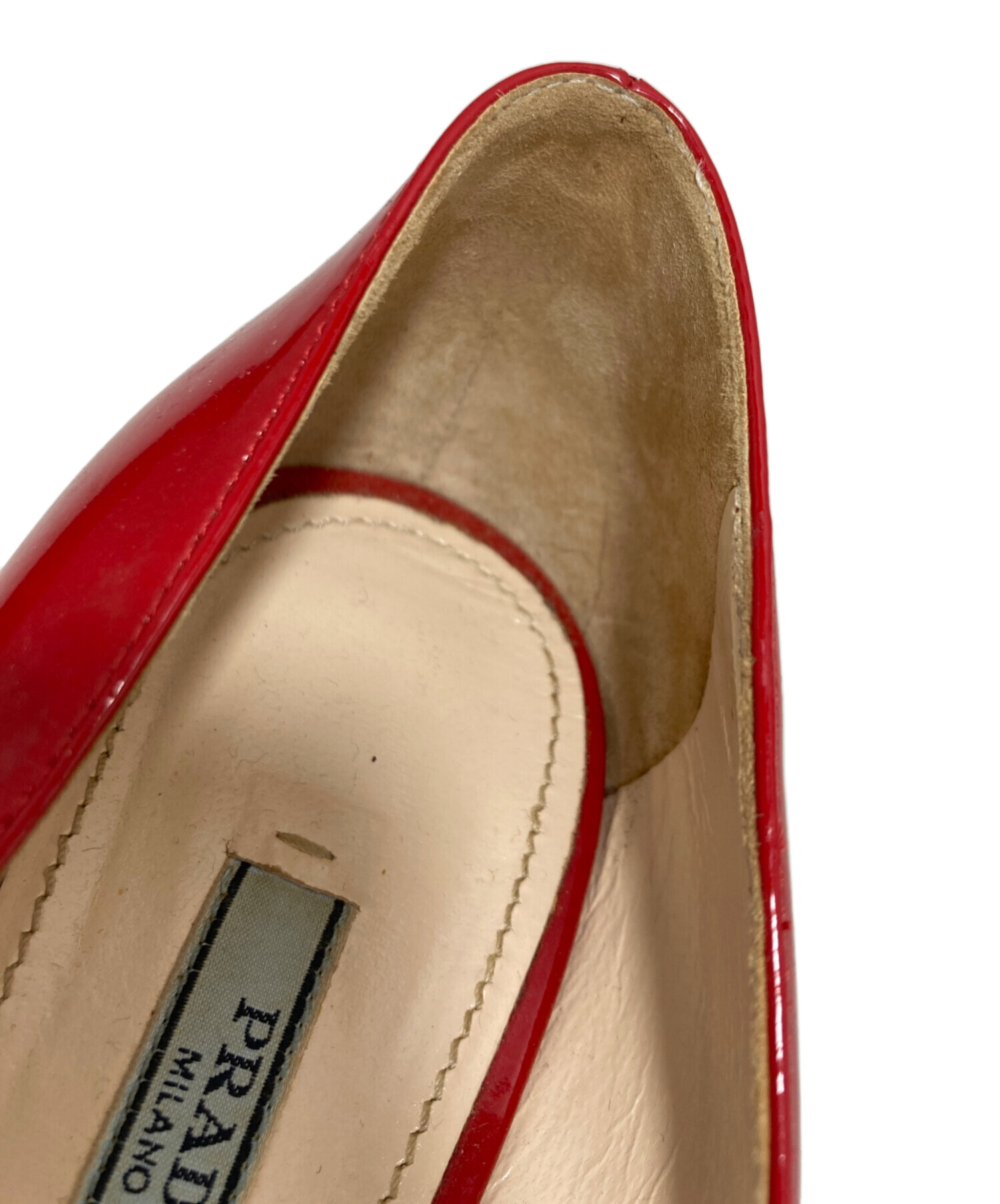 中古・古着通販】PRADA (プラダ) パンプス レッド サイズ:40｜ブランド