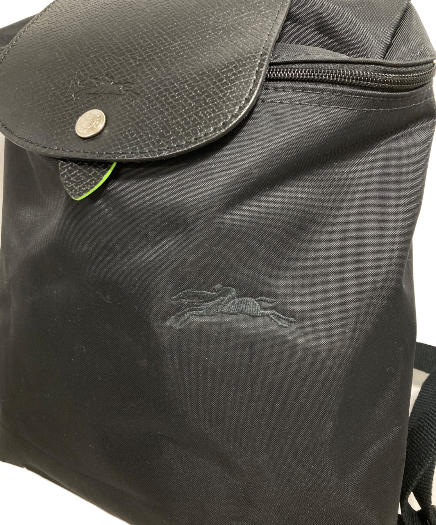 中古・古着通販】LONGCHAMP (ロンシャン) リュック ブラック｜ブランド