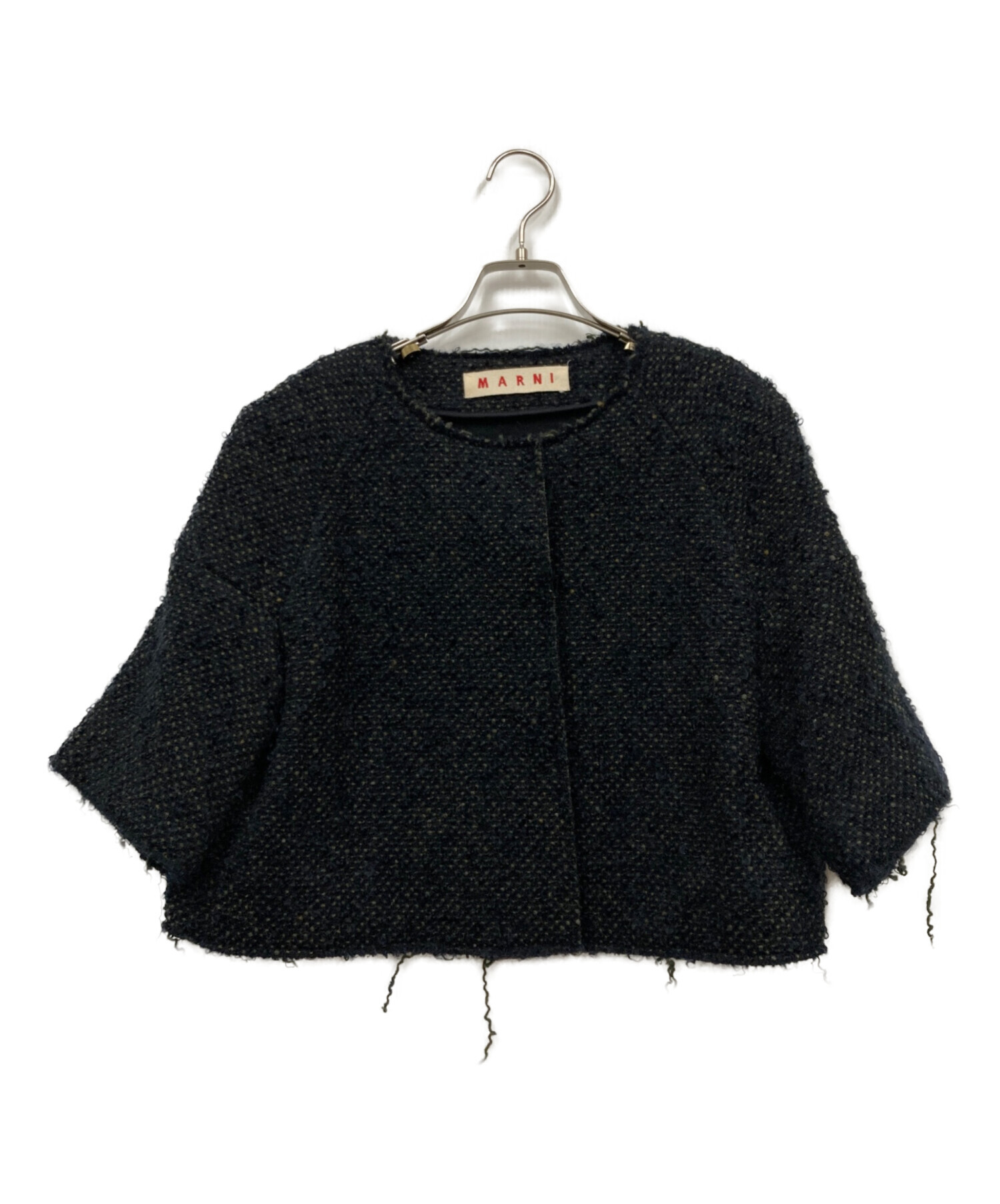 中古・古着通販】MARNI (マルニ) ノーカラージャケット ブラック 