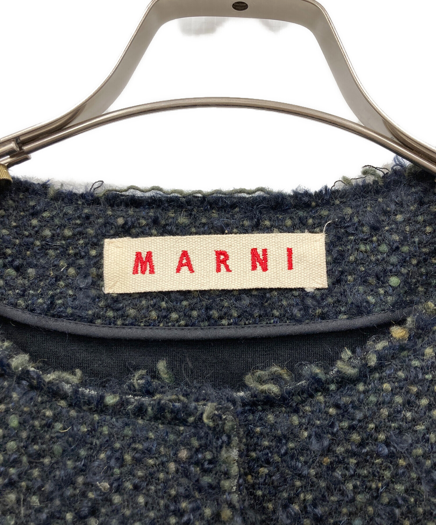 中古・古着通販】MARNI (マルニ) ノーカラージャケット ブラック